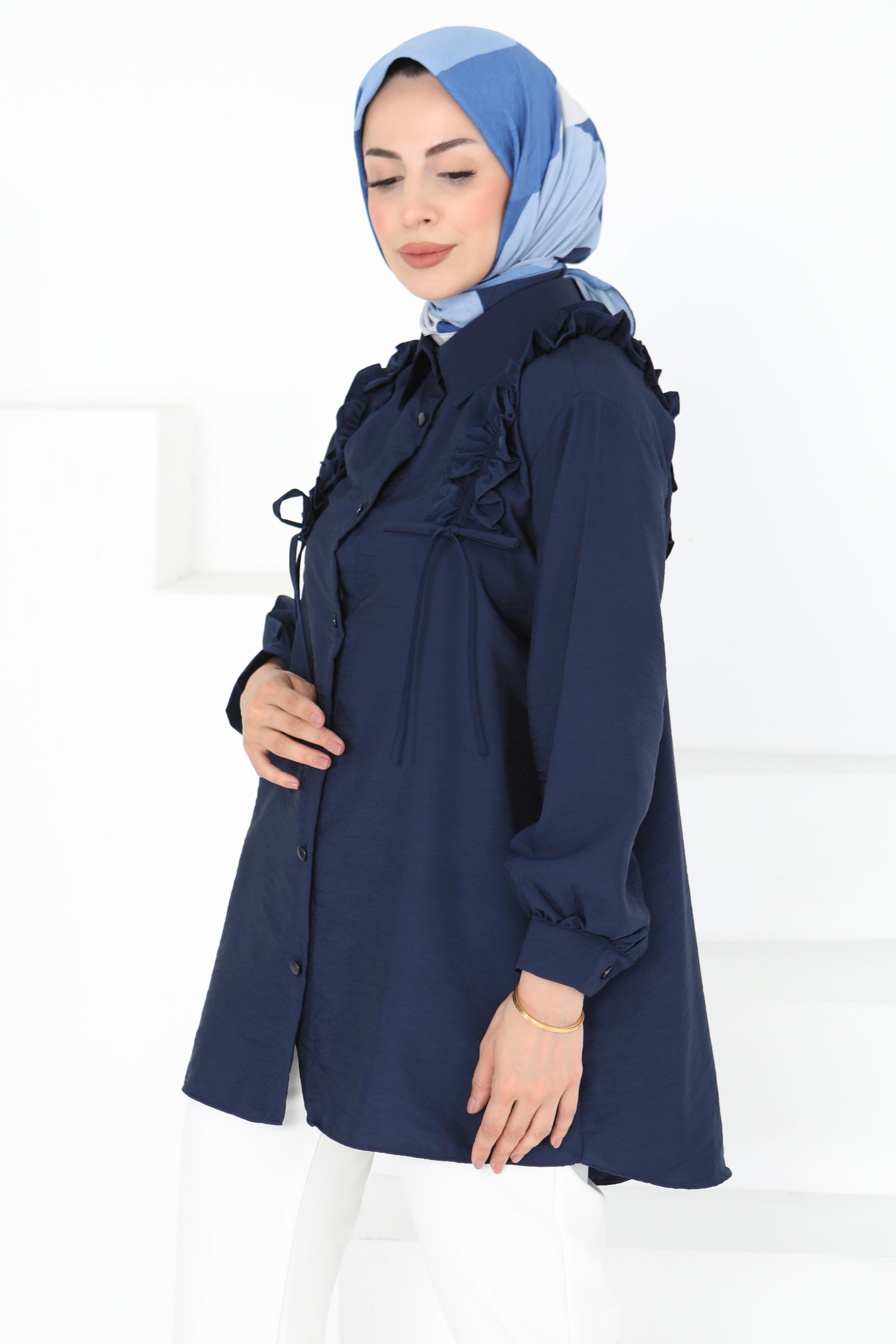 Fırfır Detaylı Tunik - 27274 - 2