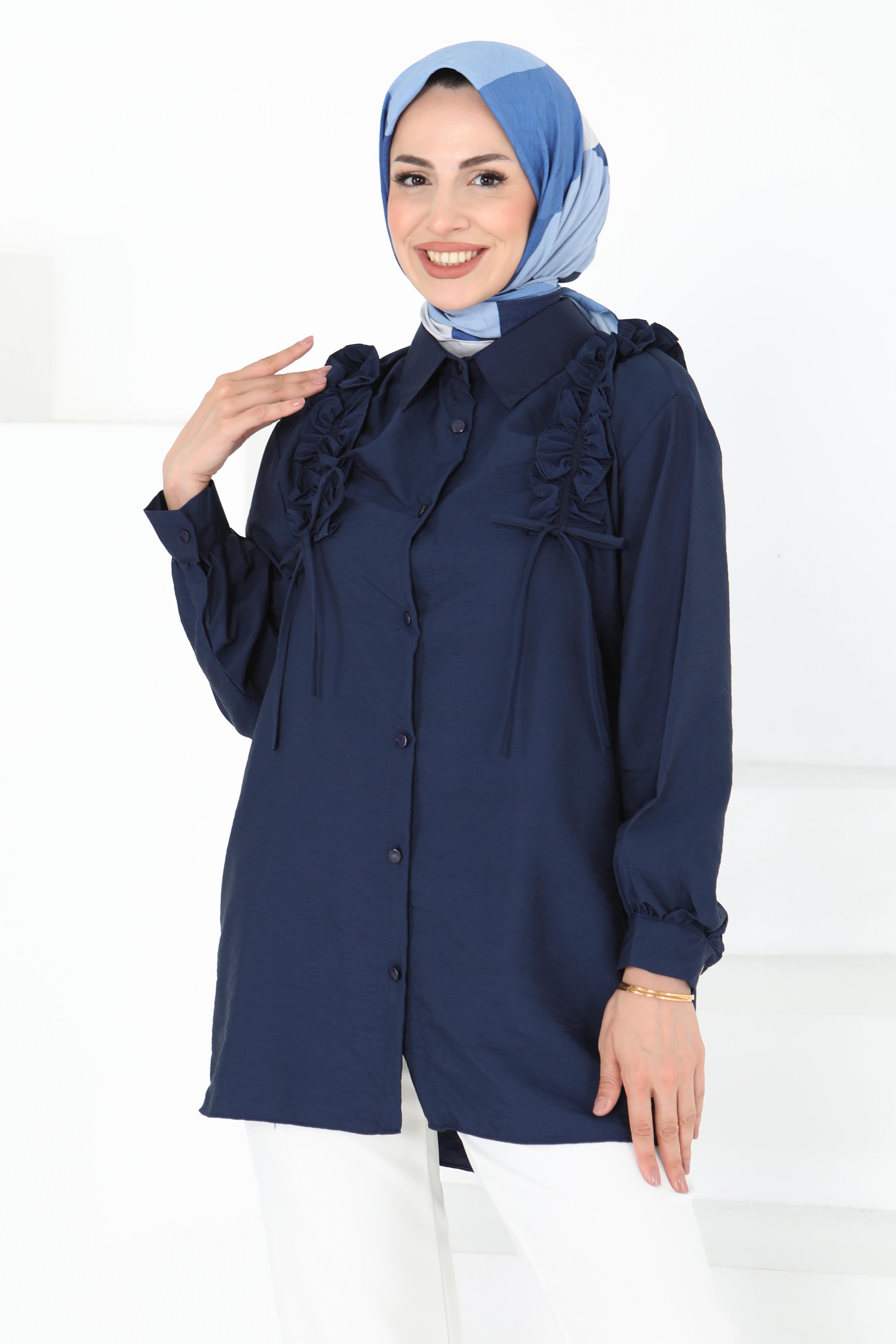 Fırfır Detaylı Tunik - 27274 - 3