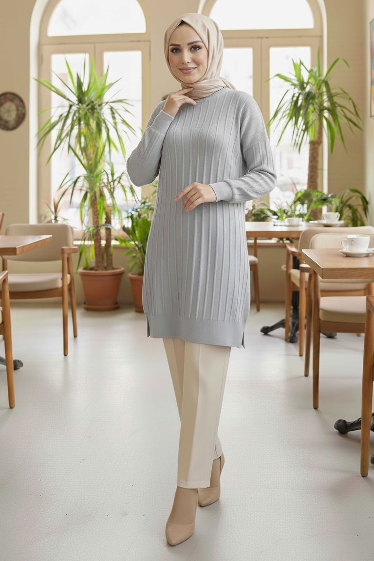 Fitili Tiiko Tunik - 28080-GRI - TOFİSA