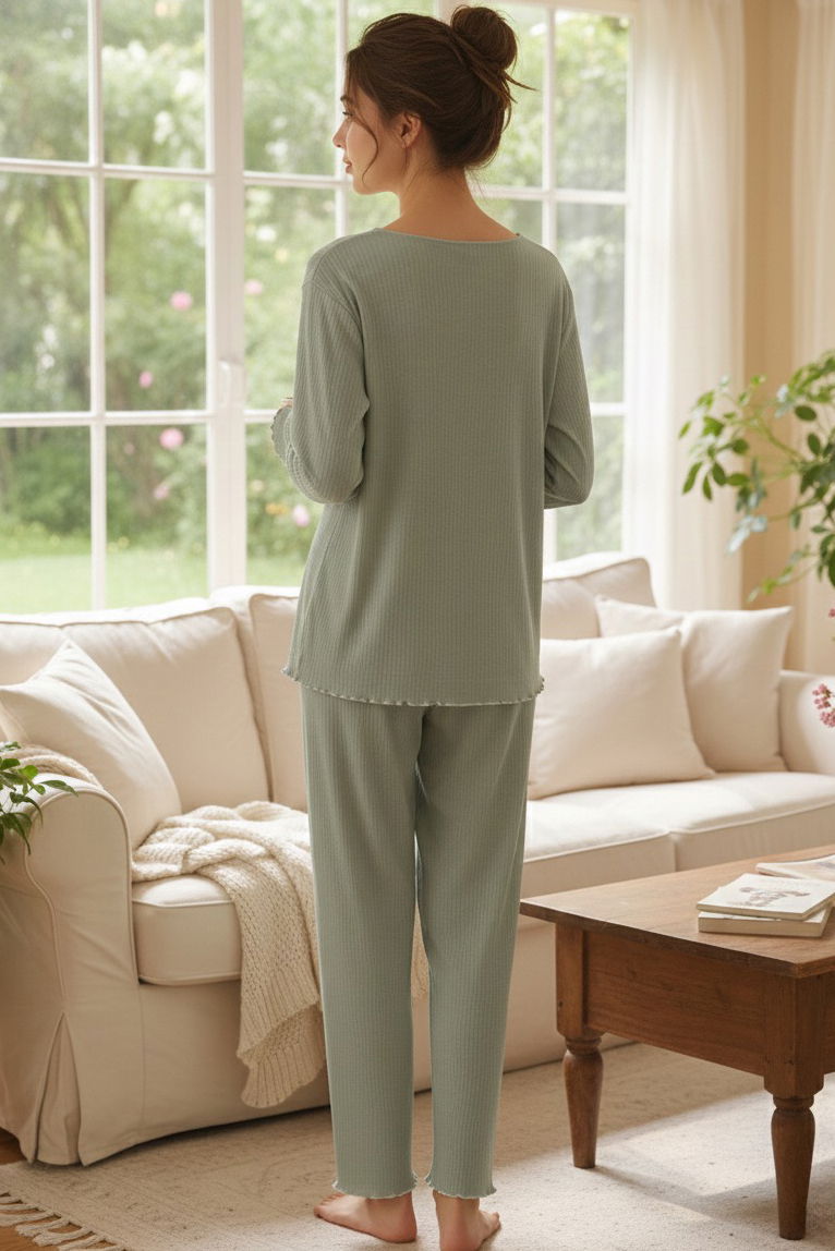 Fitilli Pijama Takımı - 28069-MINT - 2