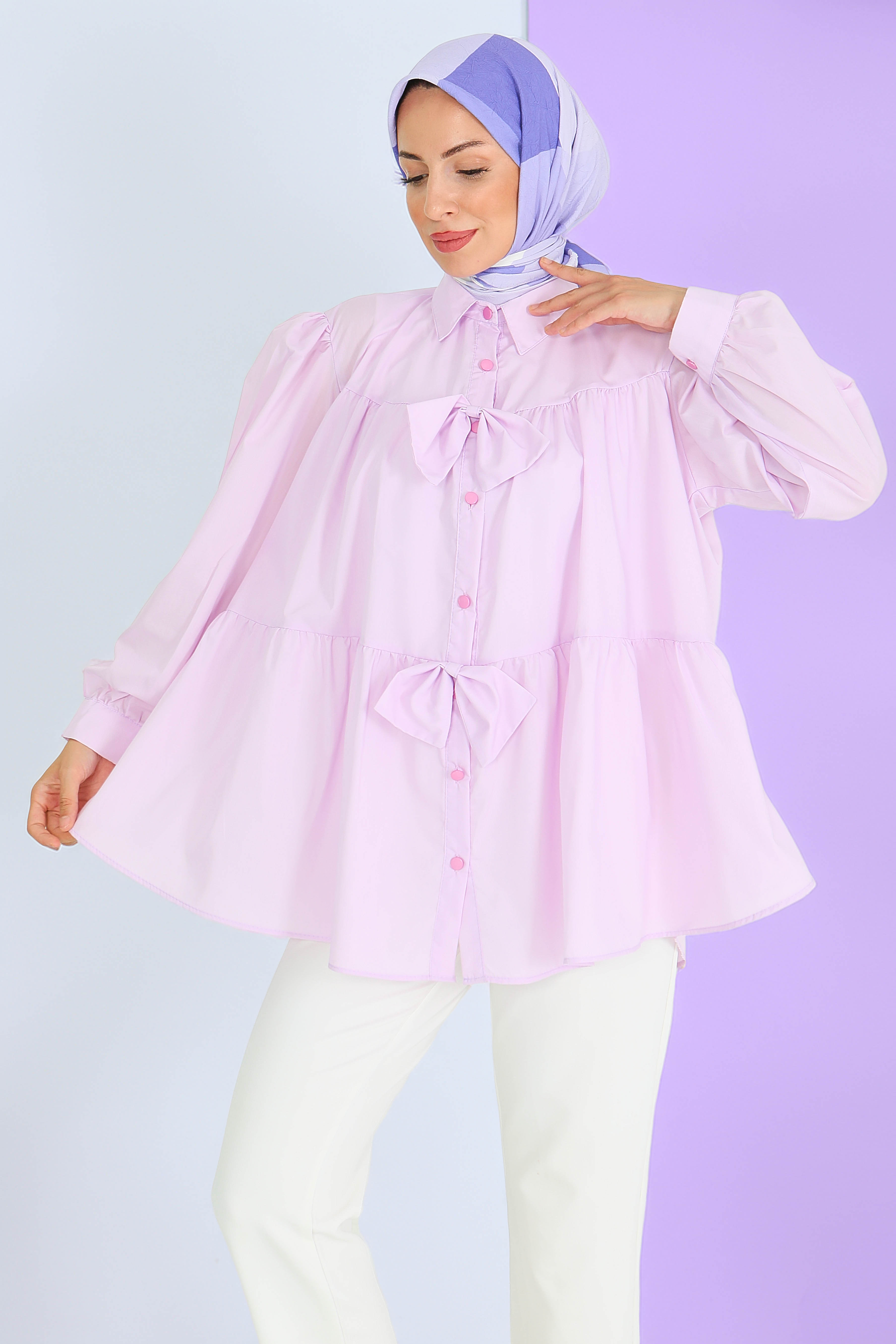 Fiyonk Detaylı Tunik - 27551 - 1