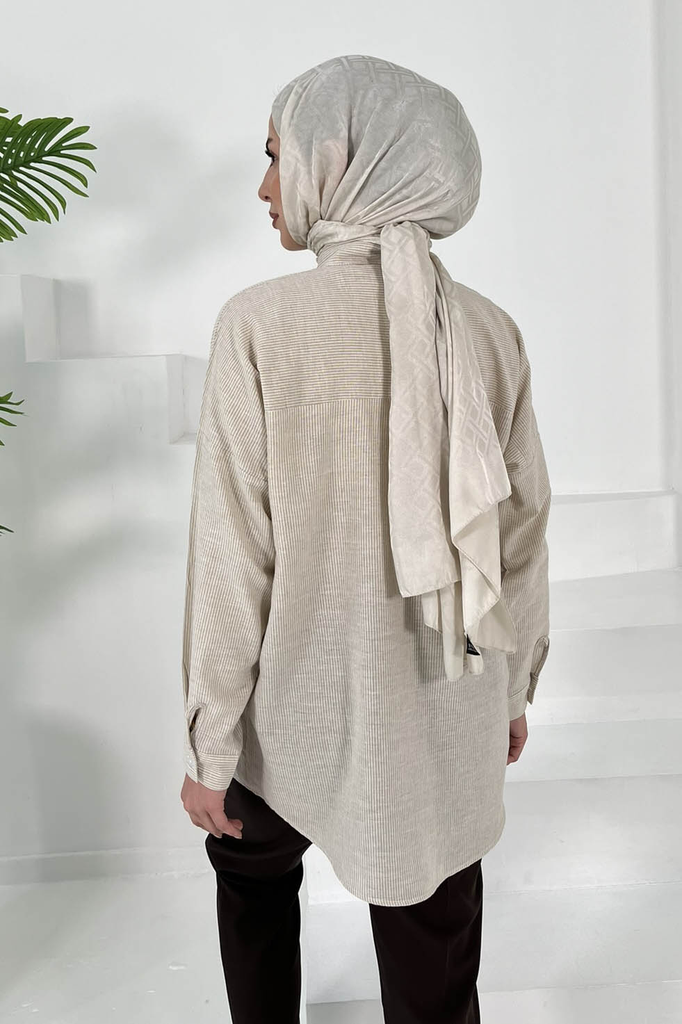 Fiyonk Nakışlı Tunik Bej - 27035 - 6