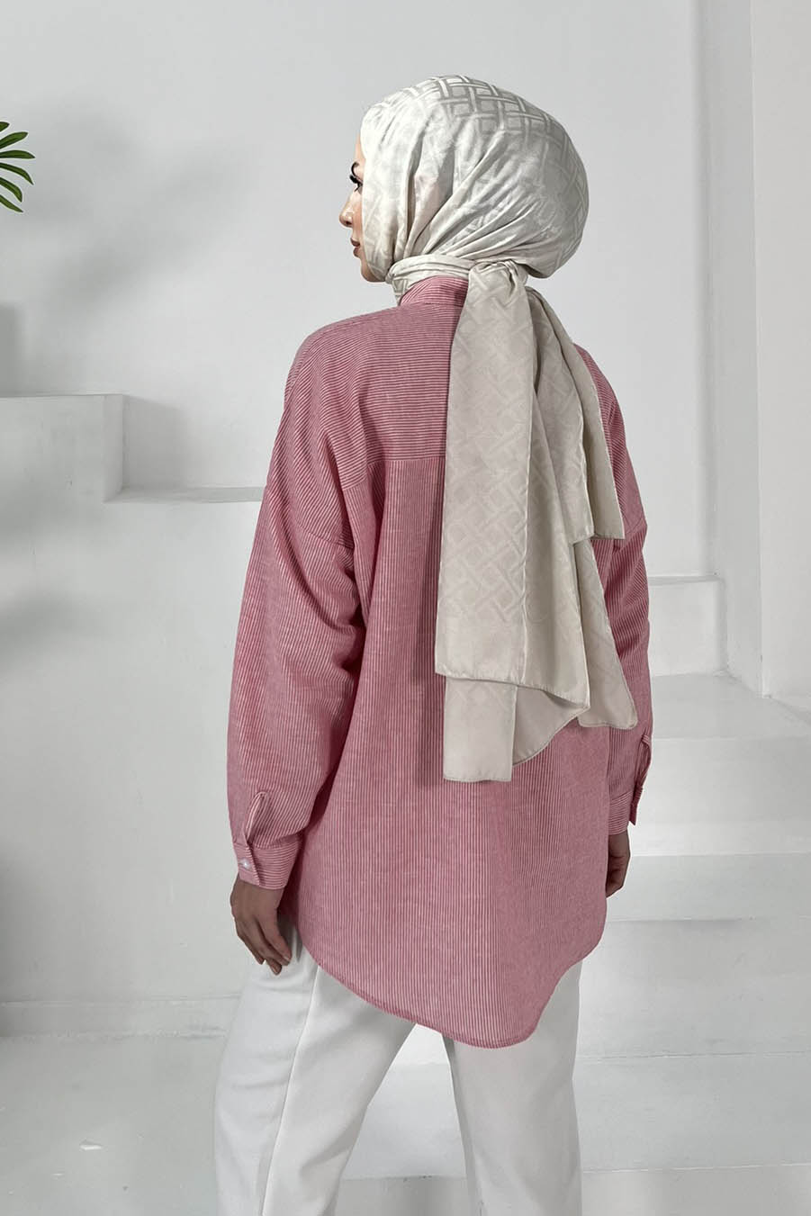 Fiyonk Nakışlı Tunik Pembe - 27035 - 5