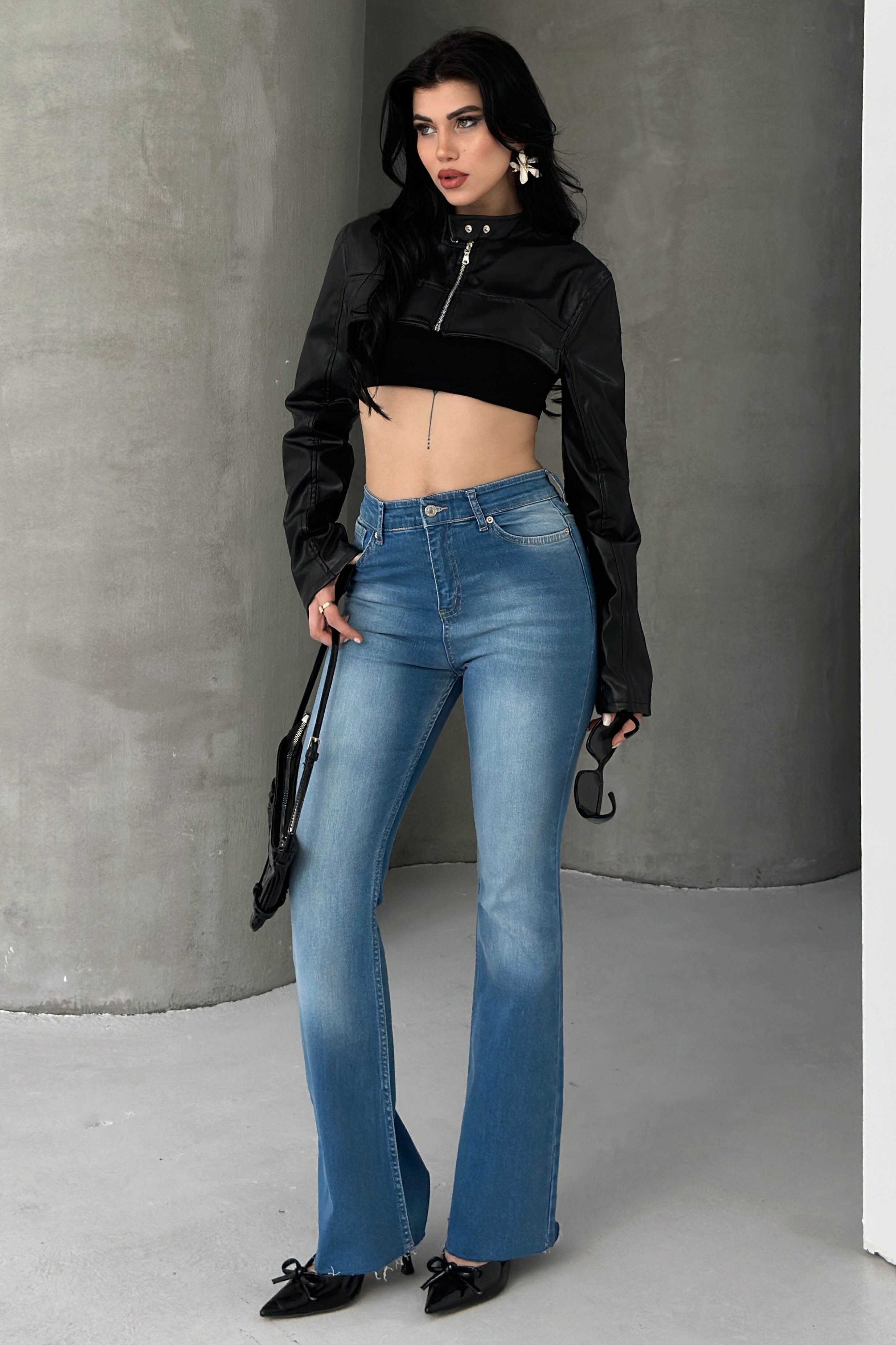 Flaer Ispanyol Pantolon - 28283-MAVI - 5