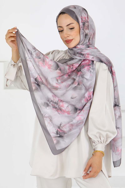 Flower Serisi Lotus Desenli Şal - 27596 