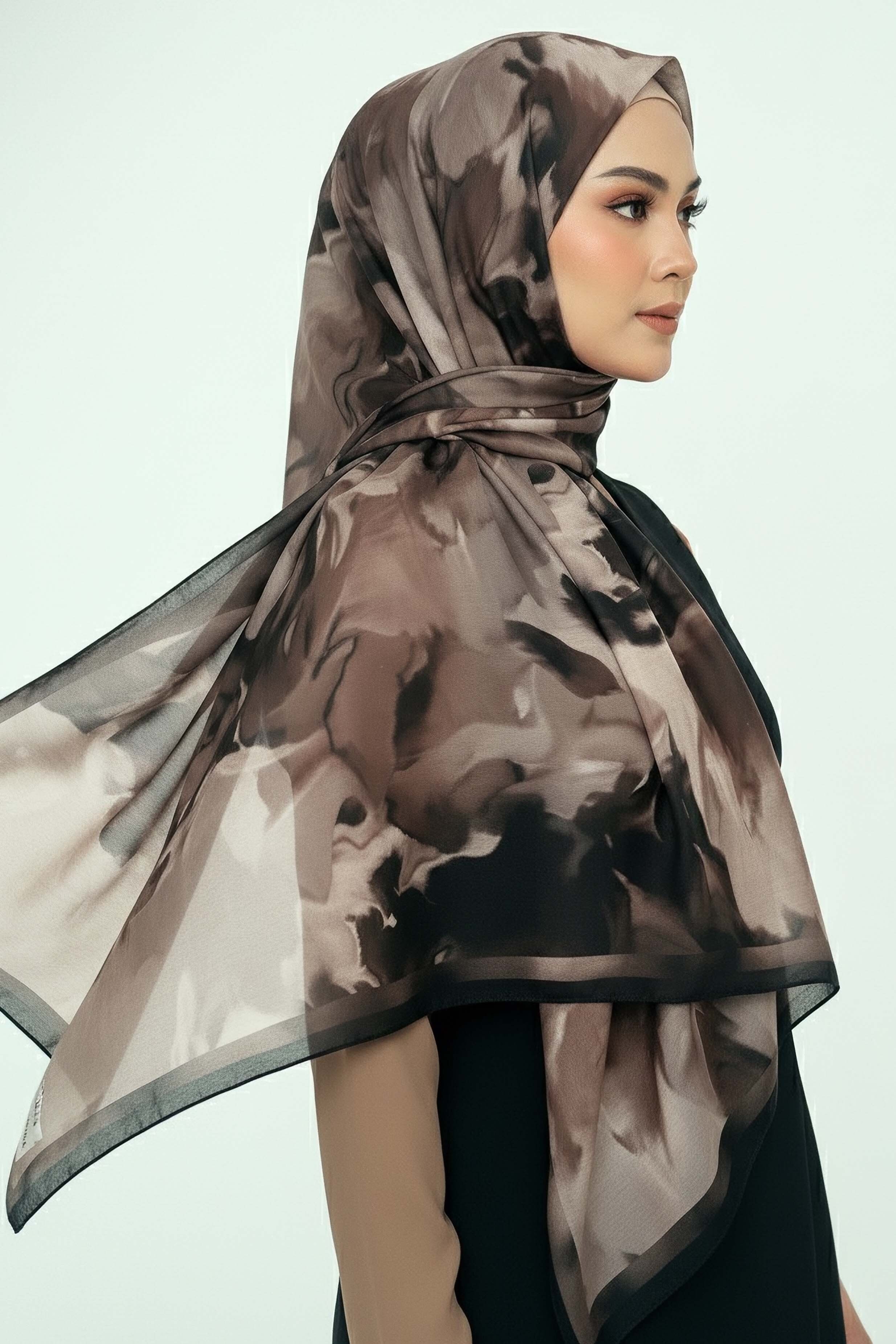 Fluenn Aura Serisi Pamuk Şal - 28001-KAHVE - 2