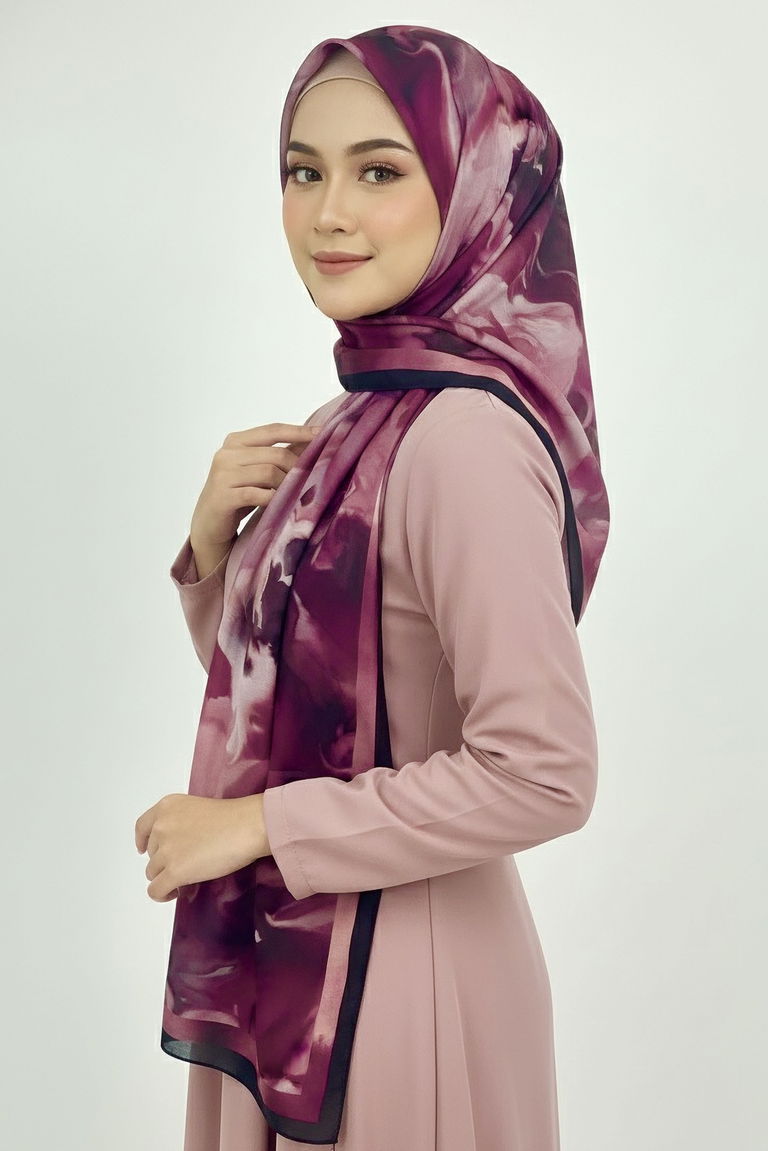 Fluenn Aura Serisi Pamuk Şal - 28186-FUSYA - TOFİSA