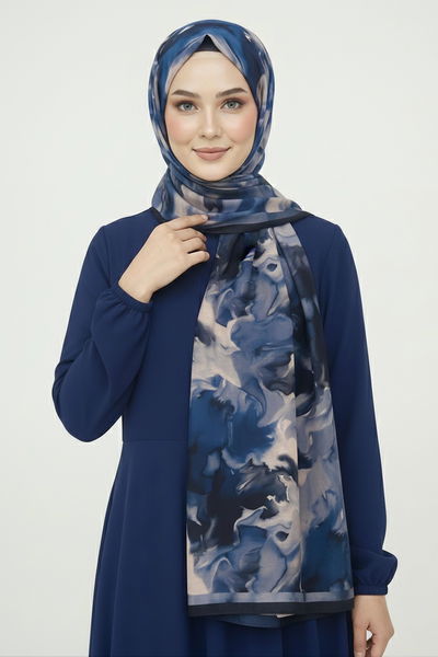 Fluenn Aura Serisi Pamuk Şal - 28186-PETROL 