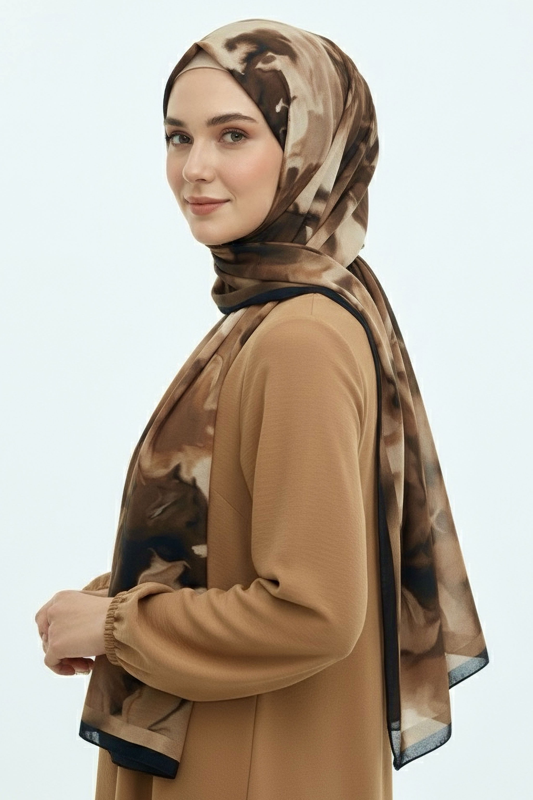 Fluenn Aura Serisi Pamuk Şal - 28186-TABA - 2