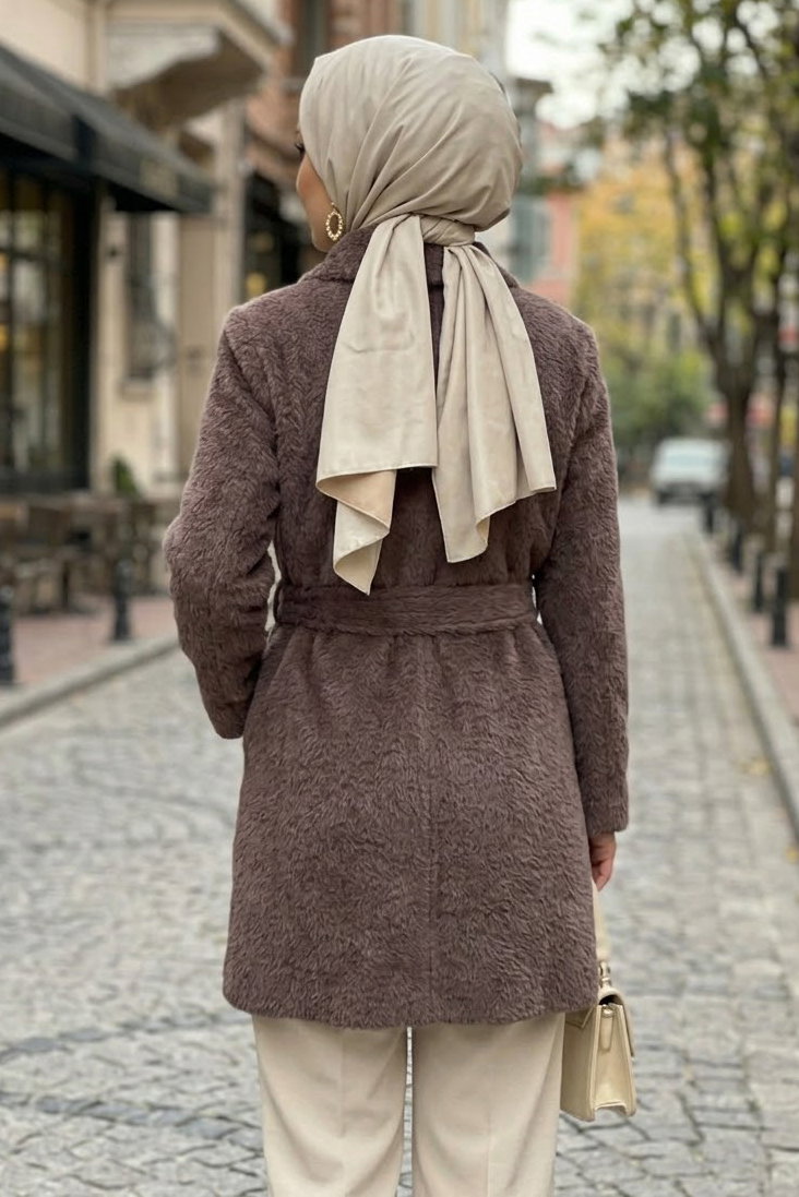 Fox Kaşe Kaban Vizon - 29186-VIZON - 3