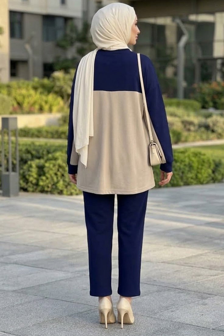 Garni Detaylı Oysh Modal Takım Lacivert - CK1362-LACIVERT - 3