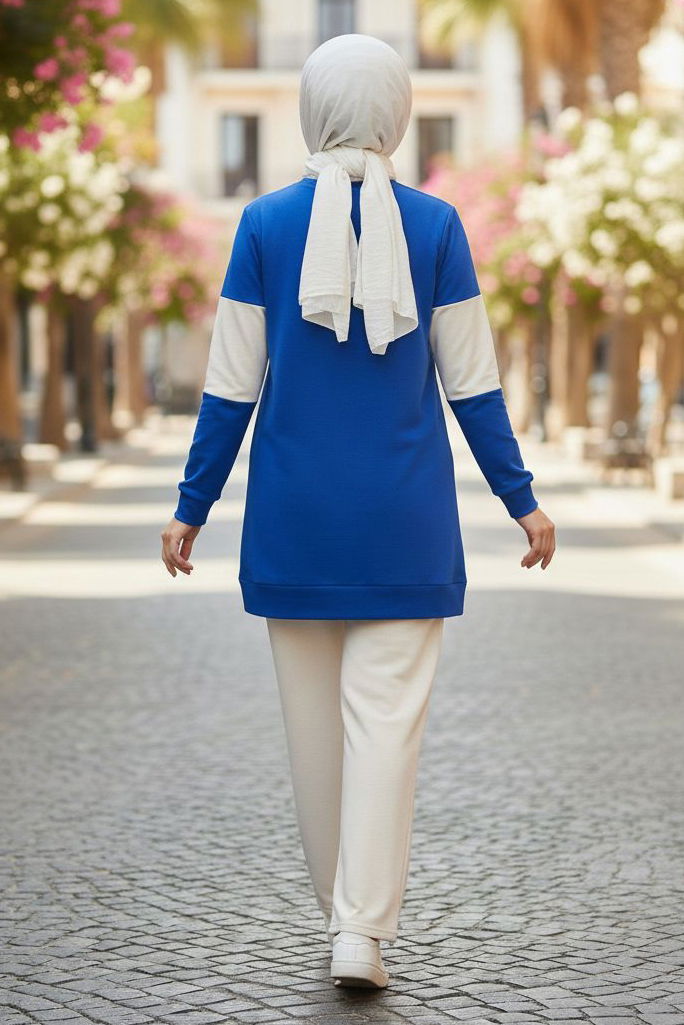 Garnili Baskılı İki İplik Takım - 2063-SAKS - TOFİSA