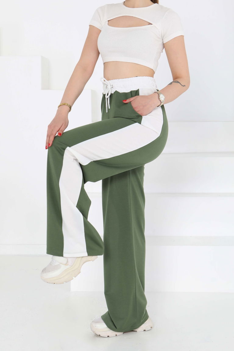 Garnili Bol Pantolon Haki - 27137 - TOFİSA