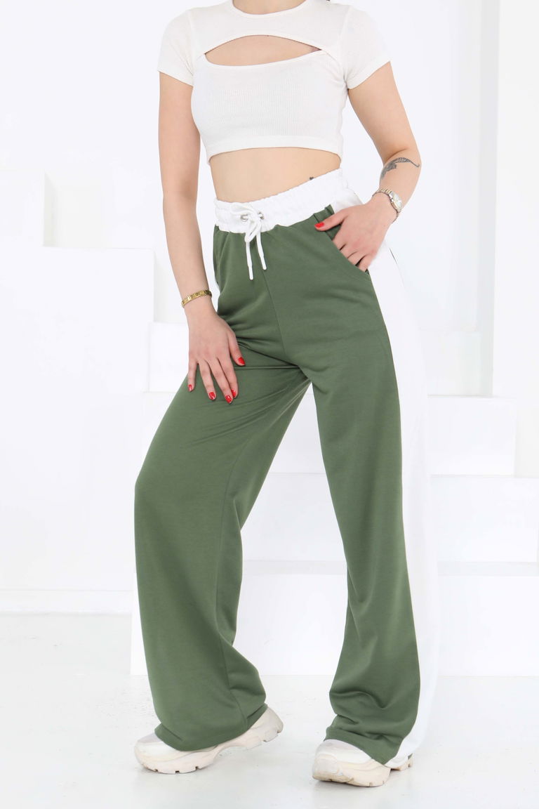 Garnili Bol Pantolon Haki - 27137 - TOFİSA