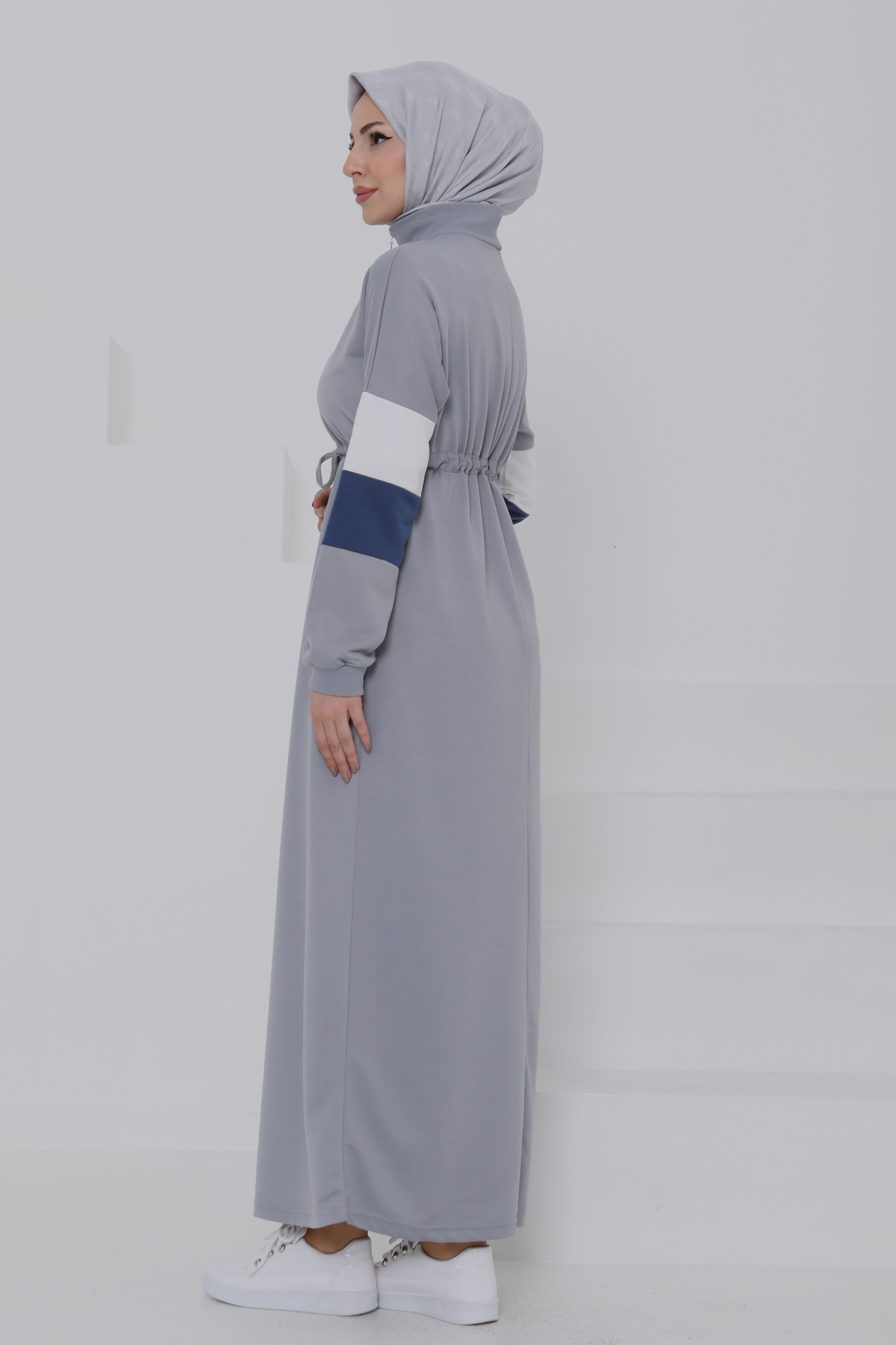Garnili Fermuarlı Elbise - 27047 - 6