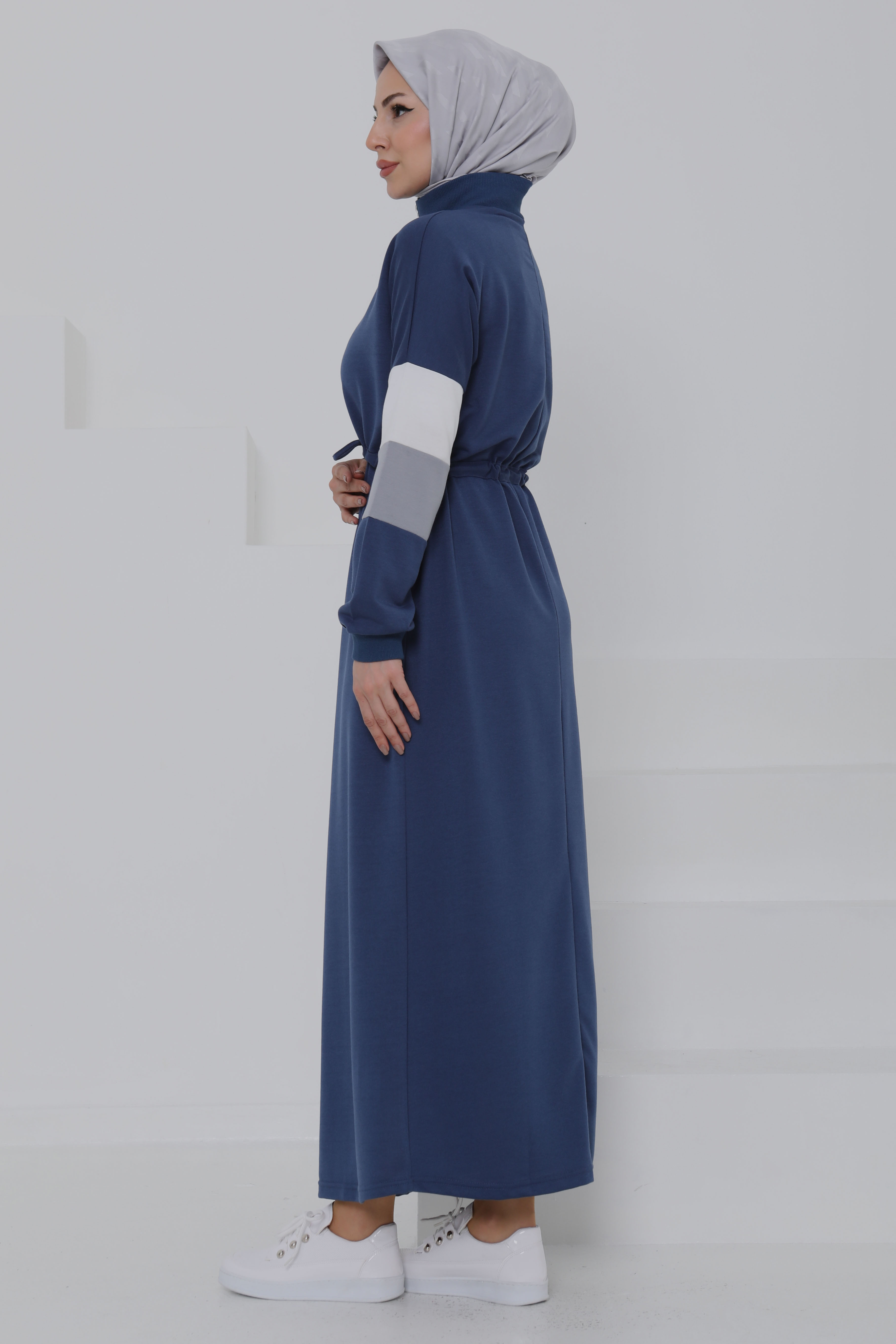Garnili Fermuarlı Elbise - 27047 - 6