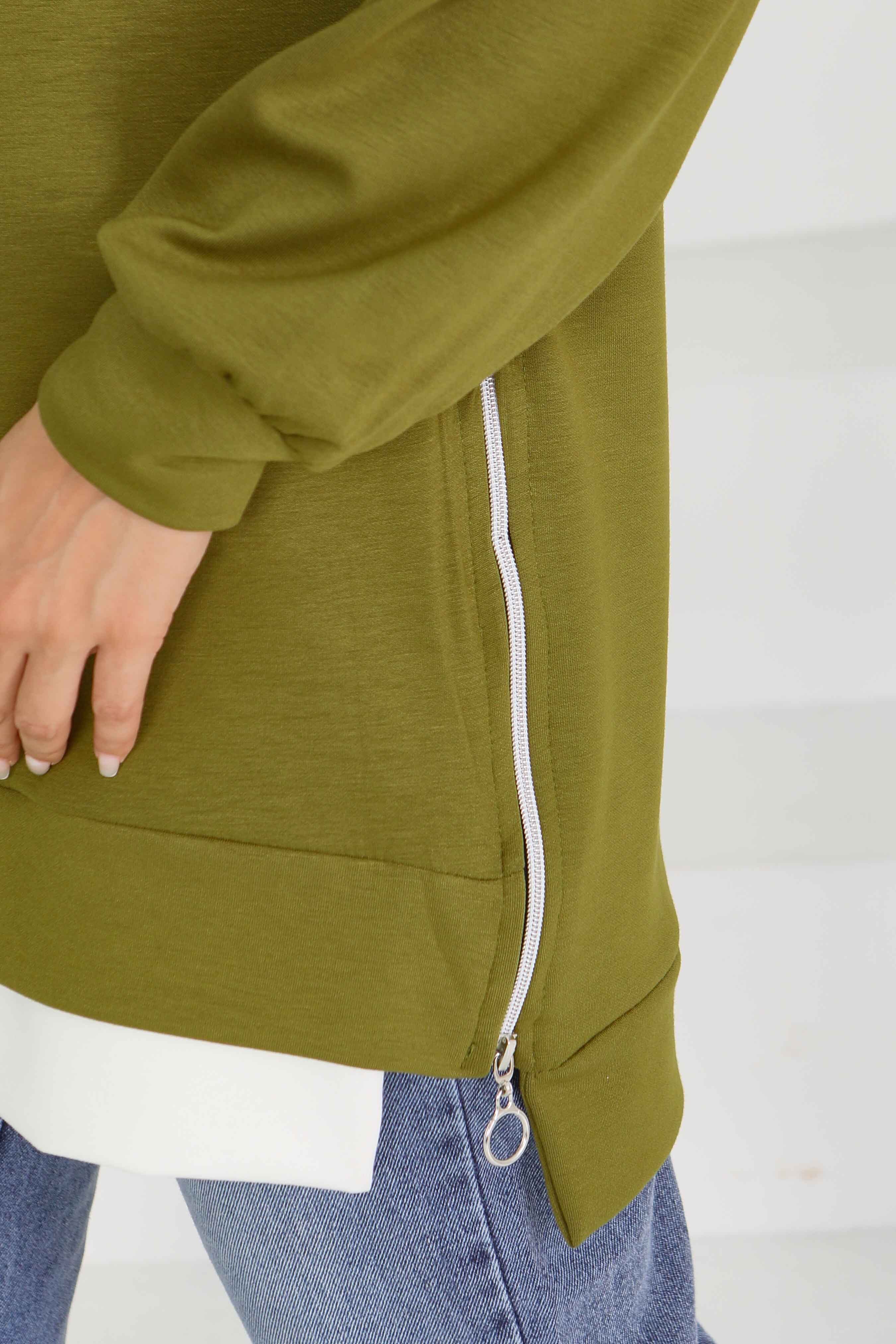 Garnili Fermuarlı İki İplik sweatshirt - 27610 - 5