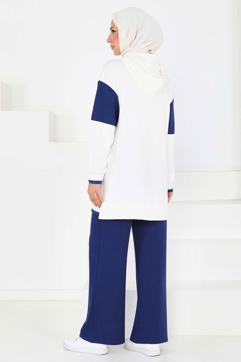 Garnili Modal İkili Takım - 27706-LACIVERT - TOFİSA