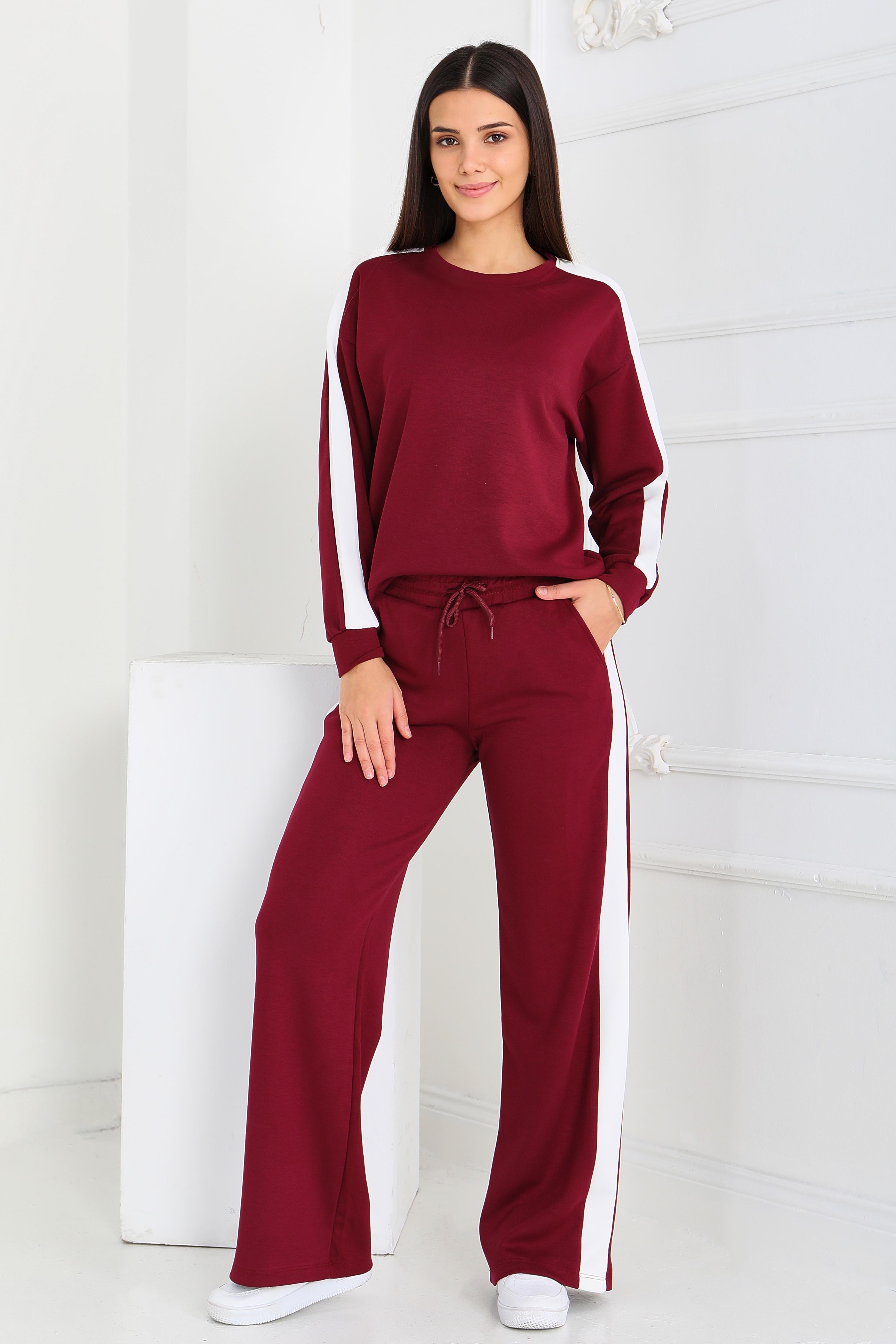 Garnili Modal İkili Takım - 27870-BORDO - 1