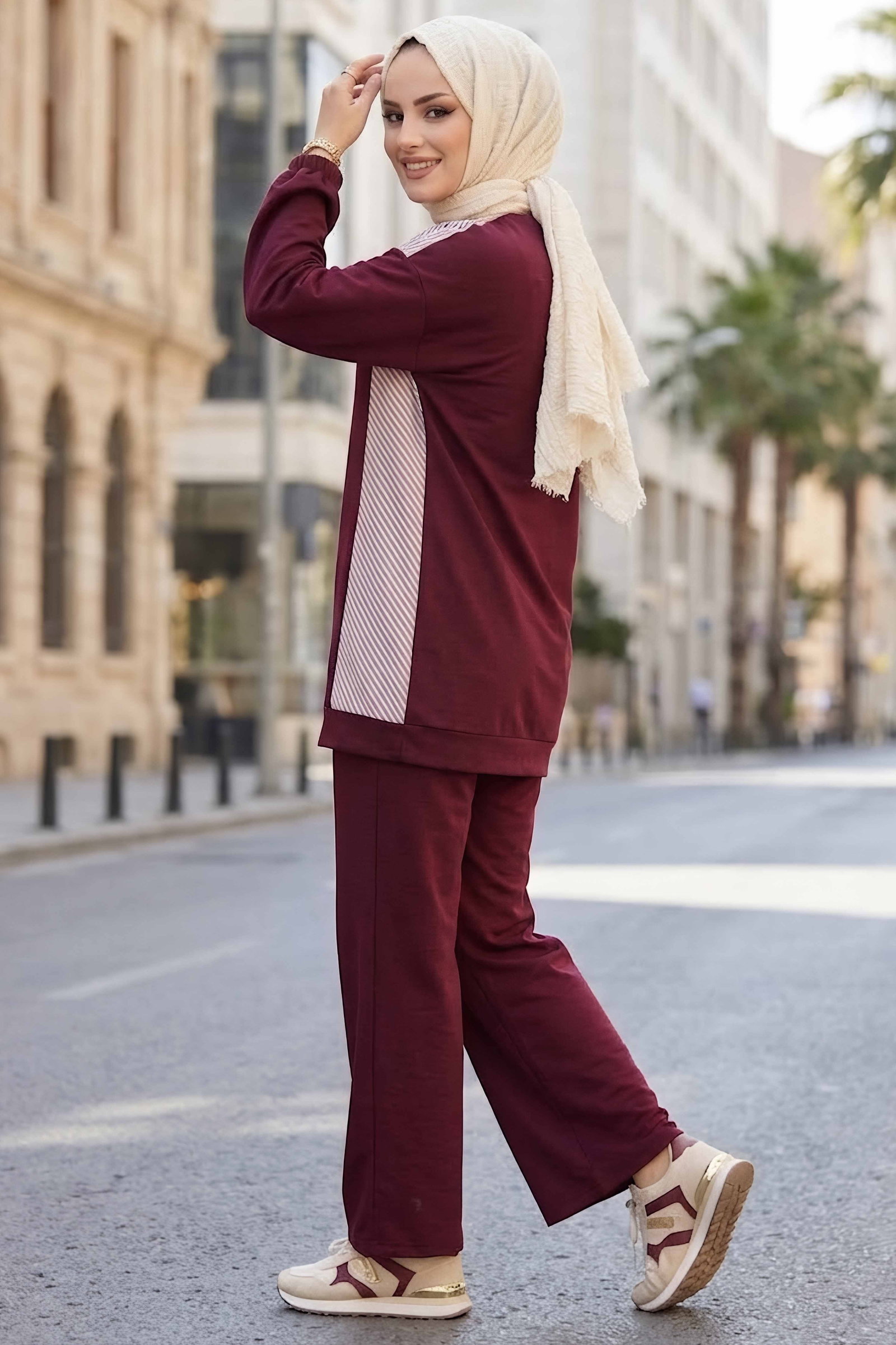 Garnili Oysh Modal Takım Bordo - 28921-BORDO - 3