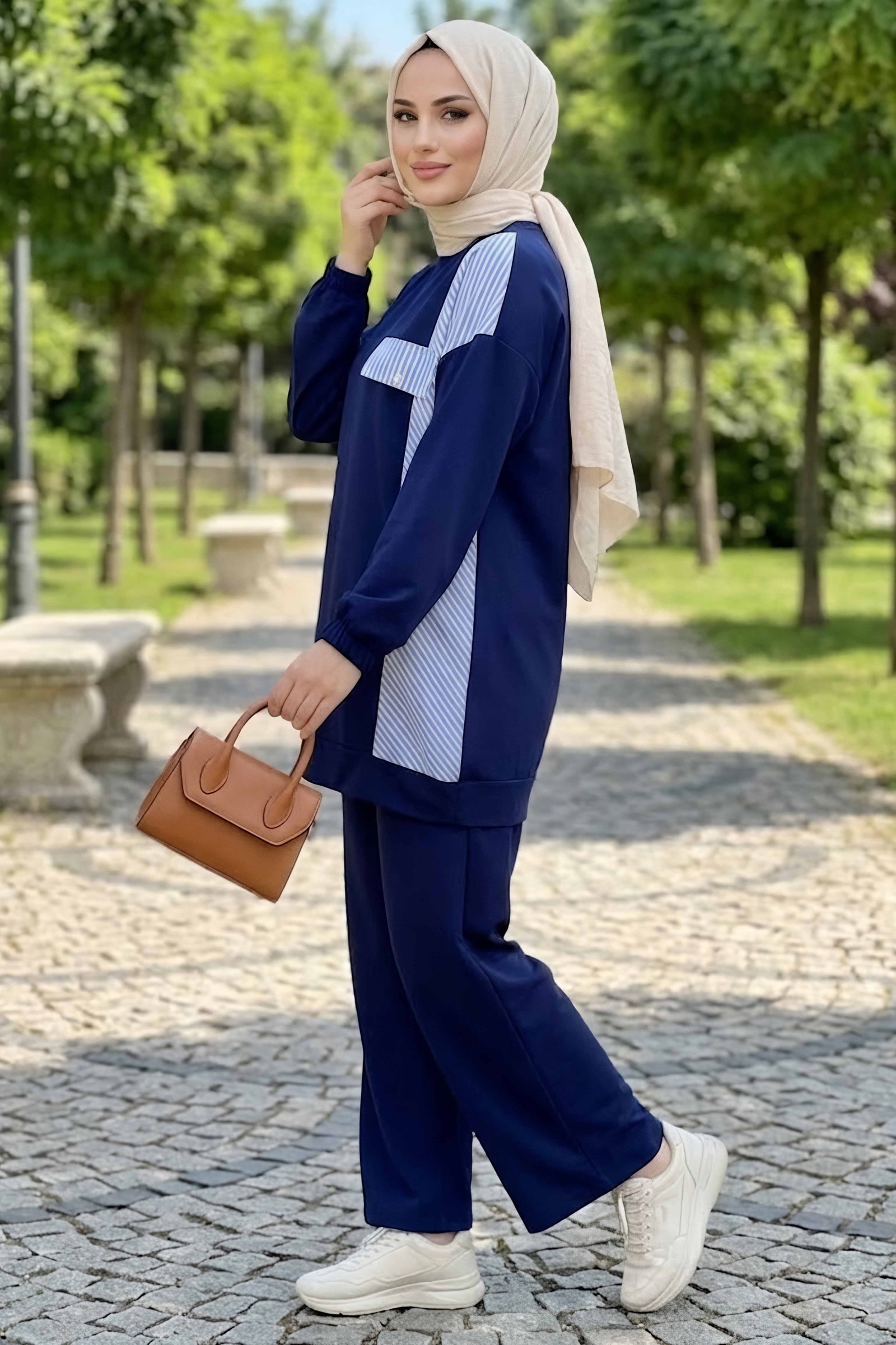 Garnili Oysh Modal Takım Lacivert - 28921-LACIVERT - 2