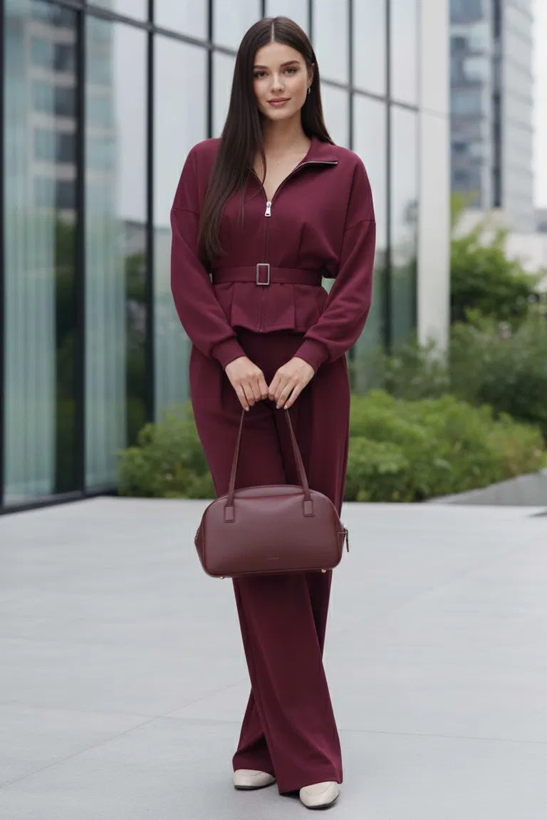 Gipeli Modal İkili Takım - 28093-BORDO - TOFİSA