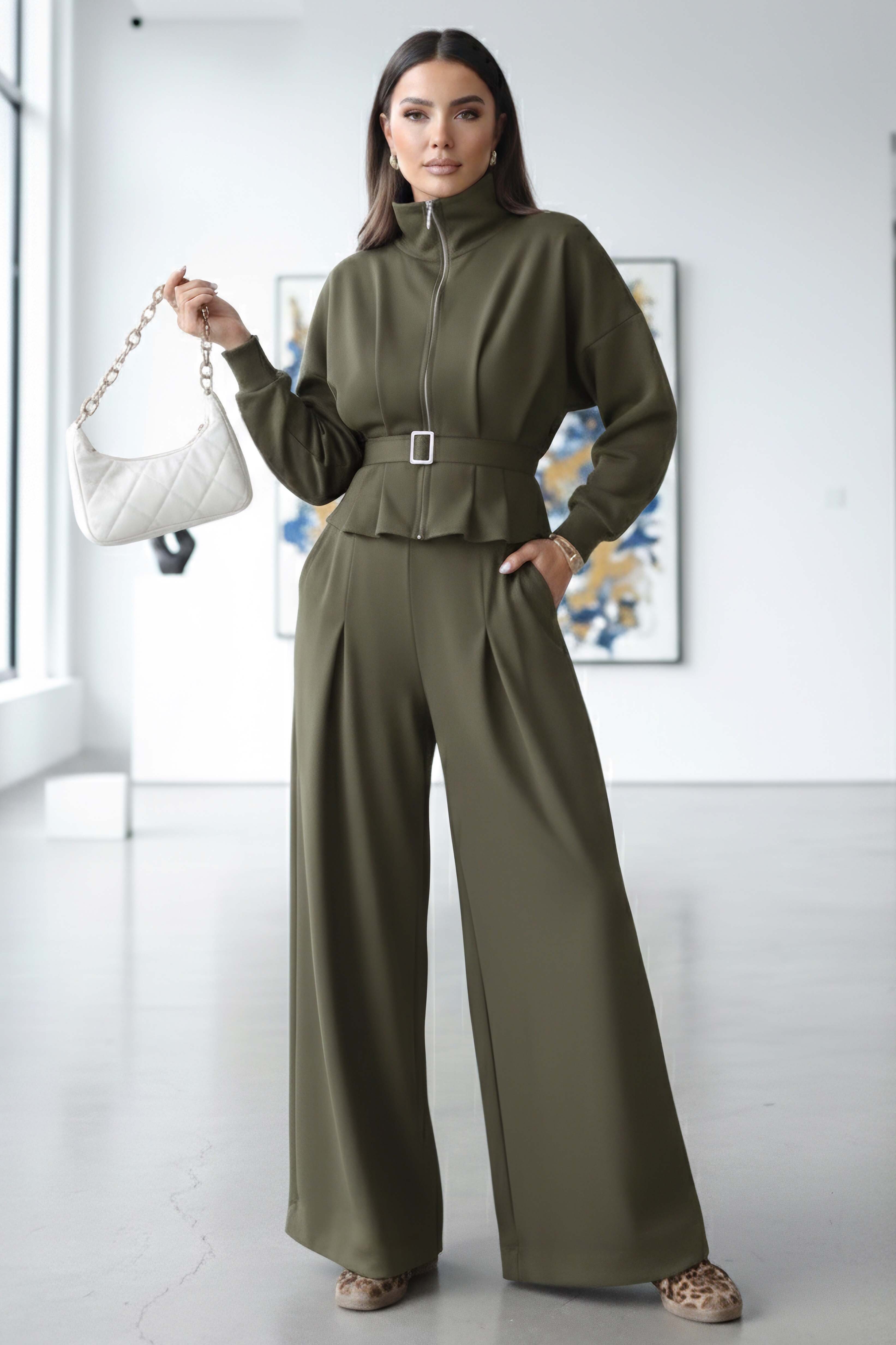 Gipeli Modal İkili Takım - 28093-HAKI - 2