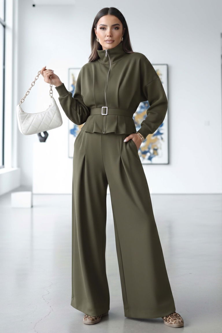 Gipeli Modal İkili Takım - 28093-HAKI - TOFİSA