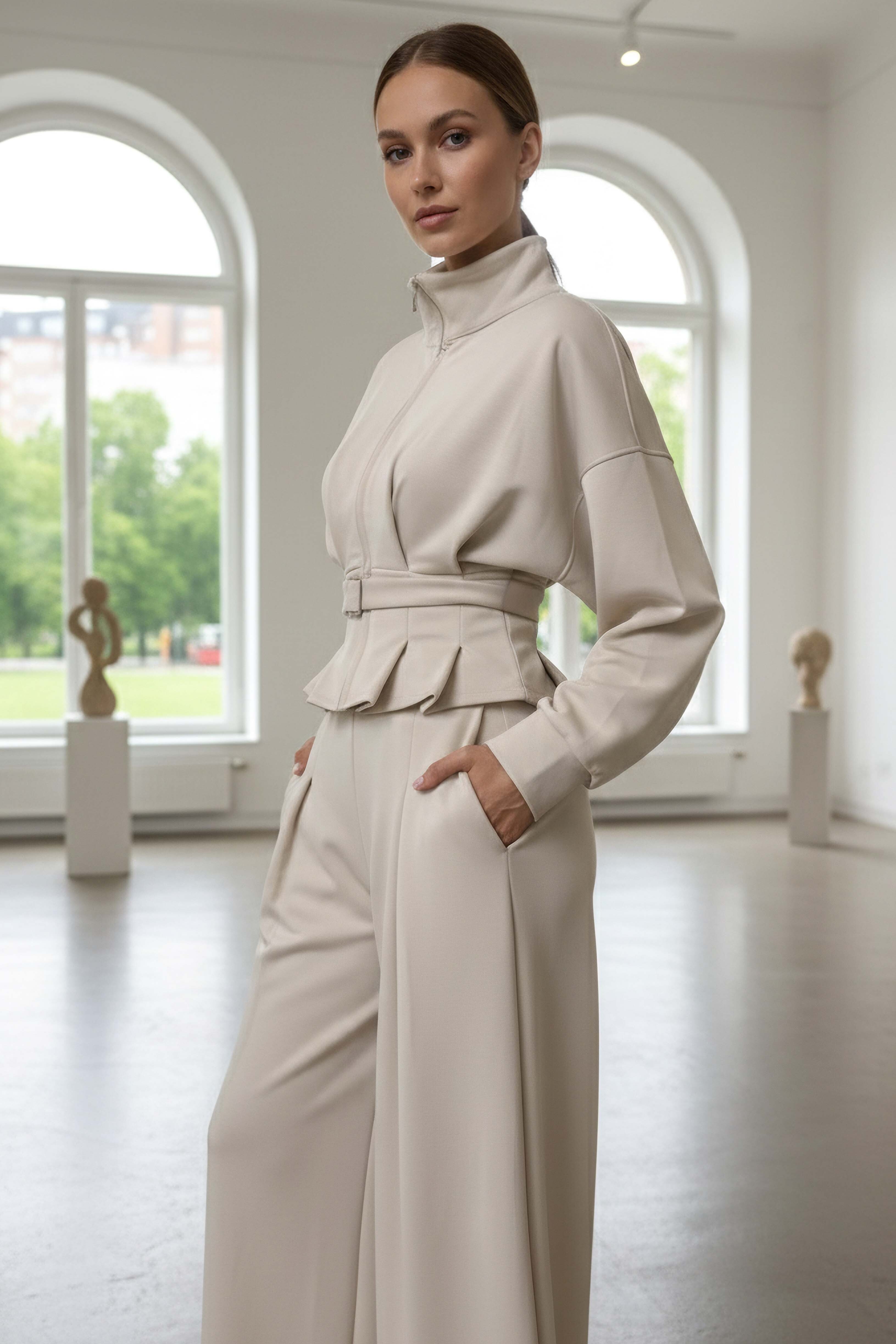 Gipeli Modal İkili Takım - 28093-KREM - 2