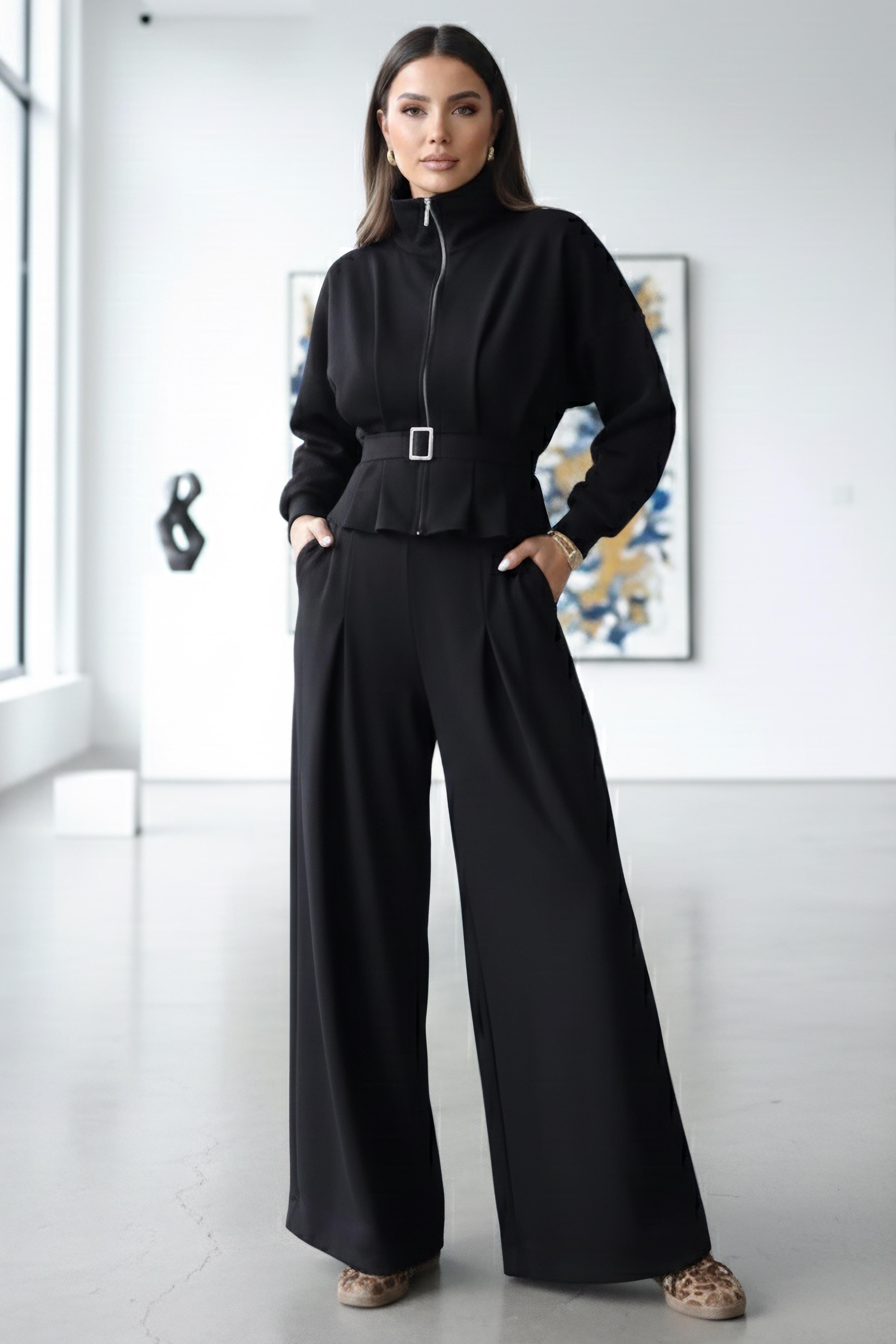 Gipeli Modal İkili Takım - 28093-SIYAH - 2