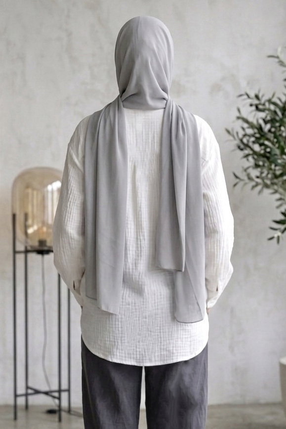 Gizli Düğme Detaylı Çilek Tunik - 1306-BEYAZ - 3