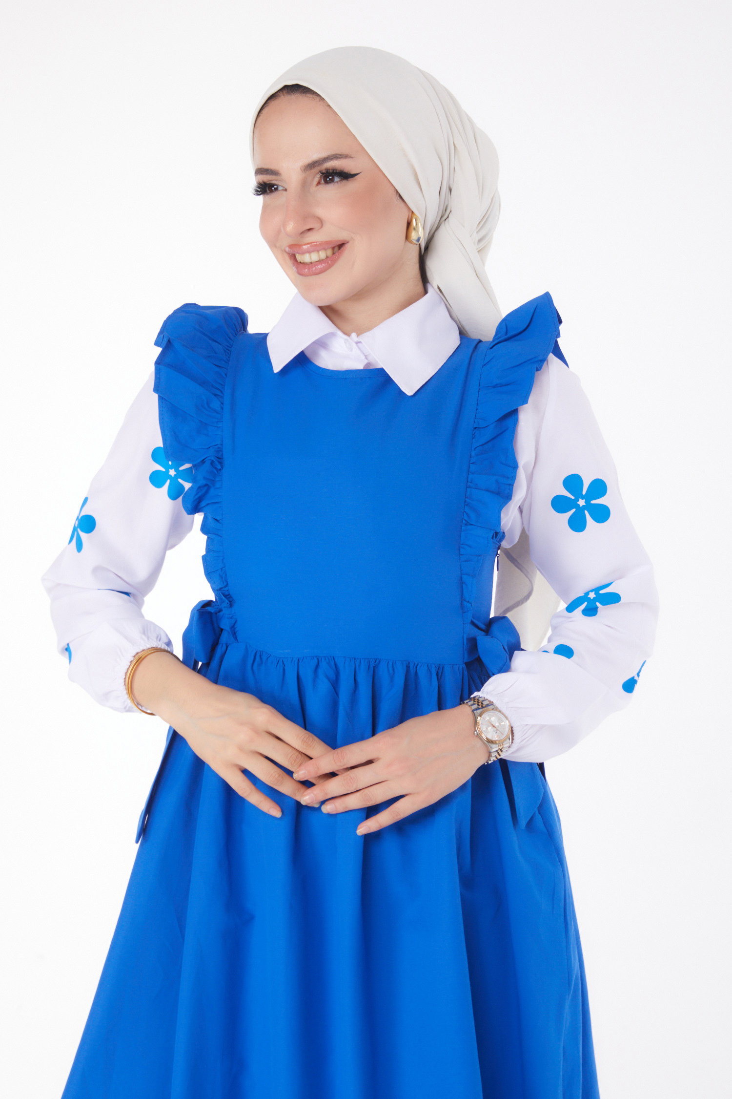 Gömlek+Elbise - 10510-SAKS - 2