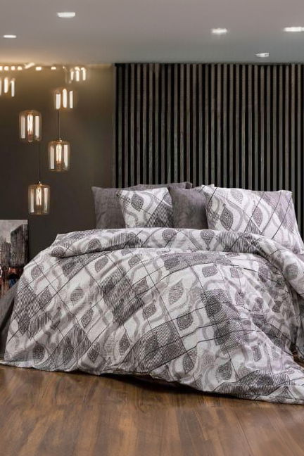 Gri Çift Kişilik Nevresim Seti - 24786 - 1