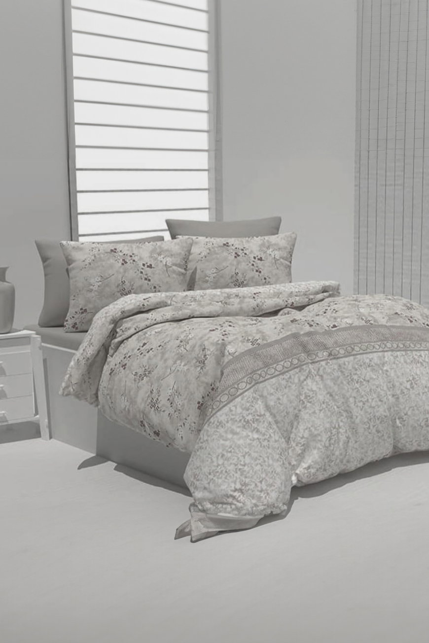 Gri Çift Kişilik Nevresim Seti - 26509 - 1