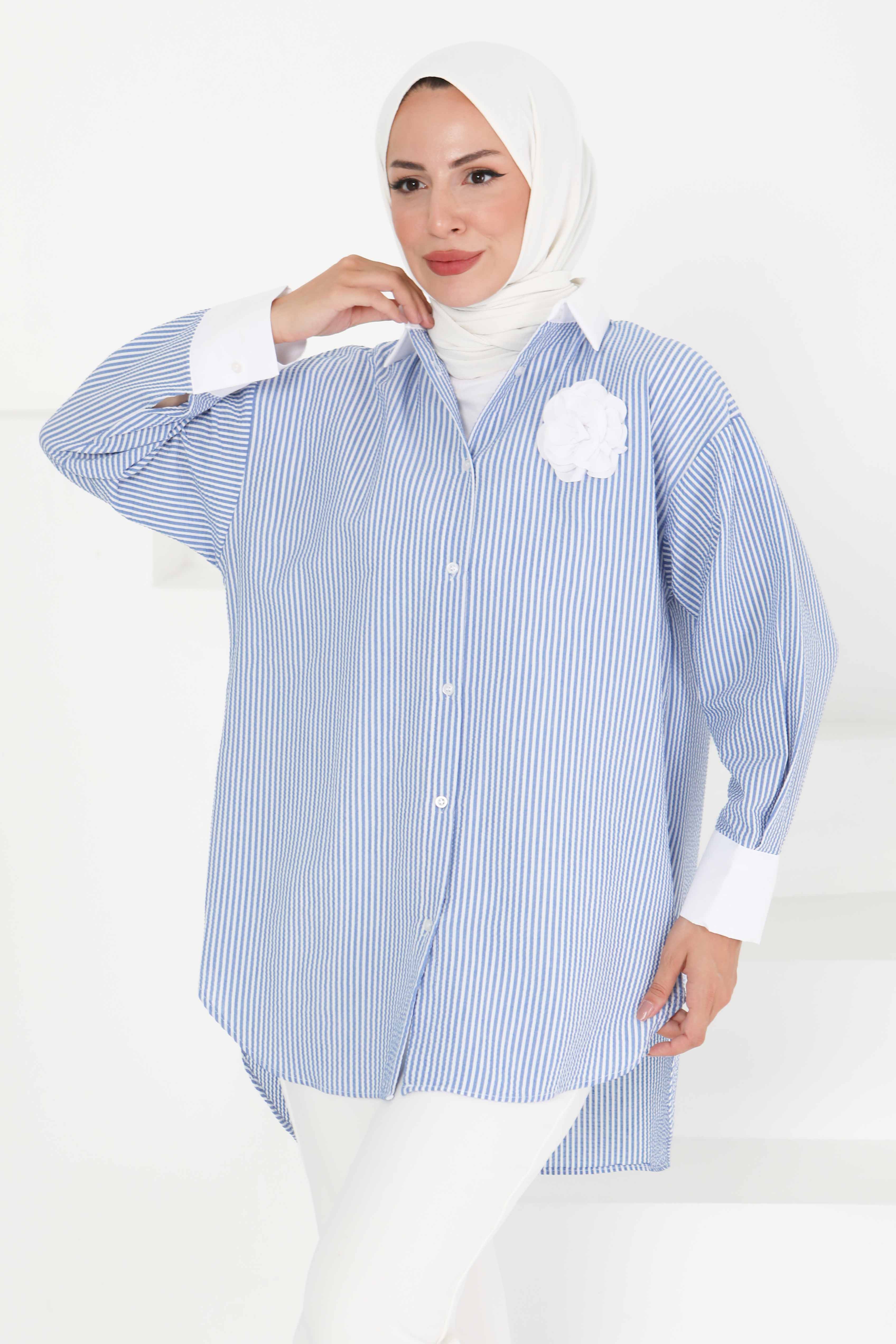 Gül Detaylı Tunik - 27434 - 2