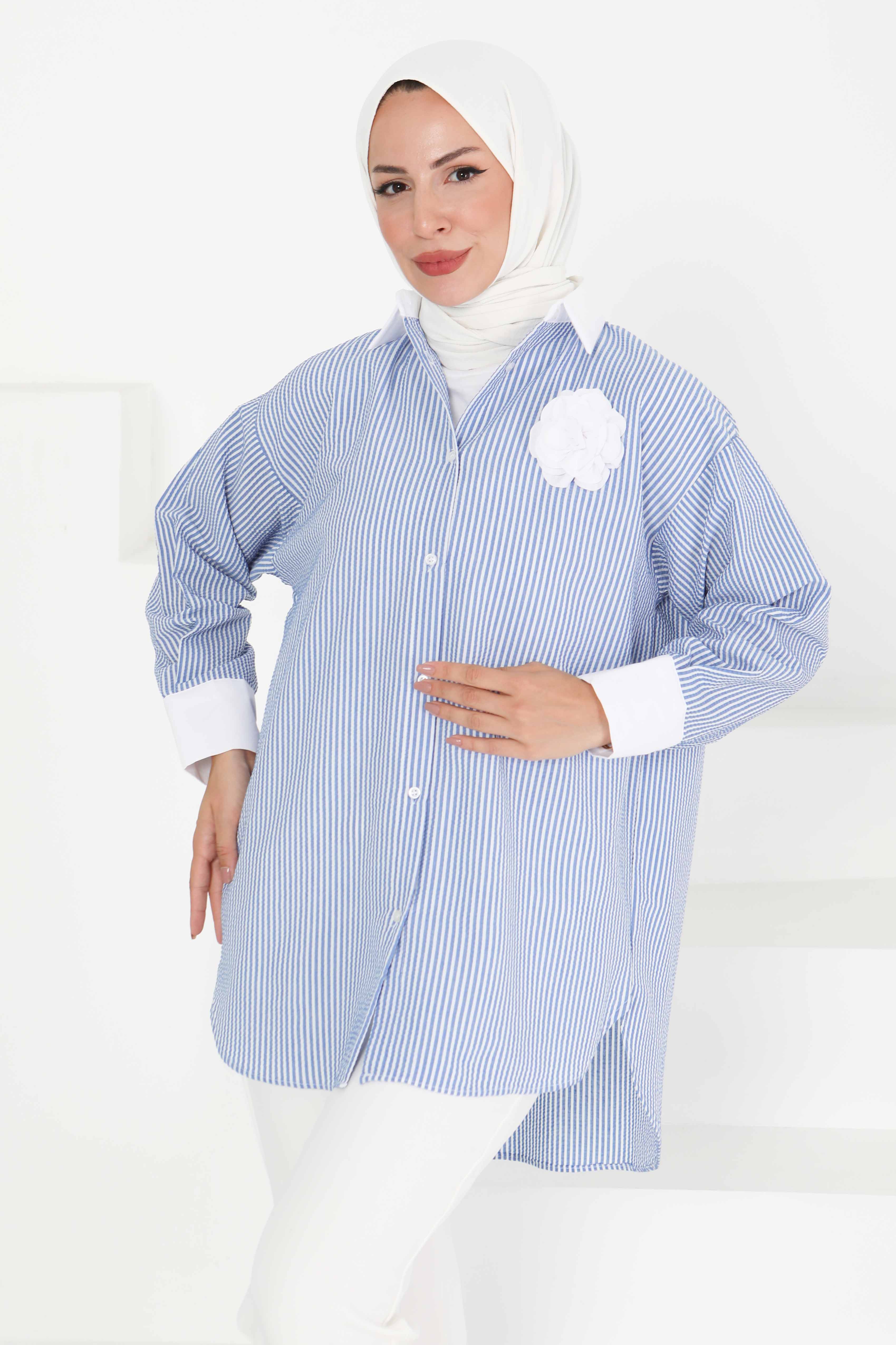 Gül Detaylı Tunik - 27434 - 3
