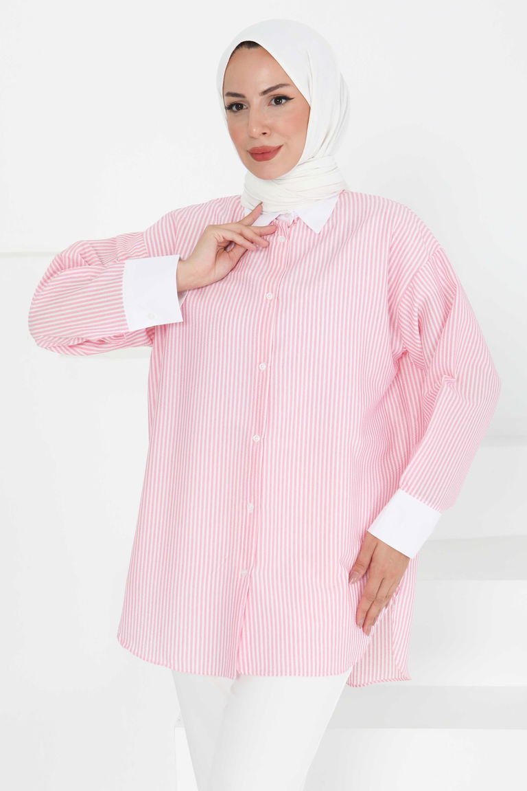 Gül Detaylı Tunik - 27434 - TOFİSA