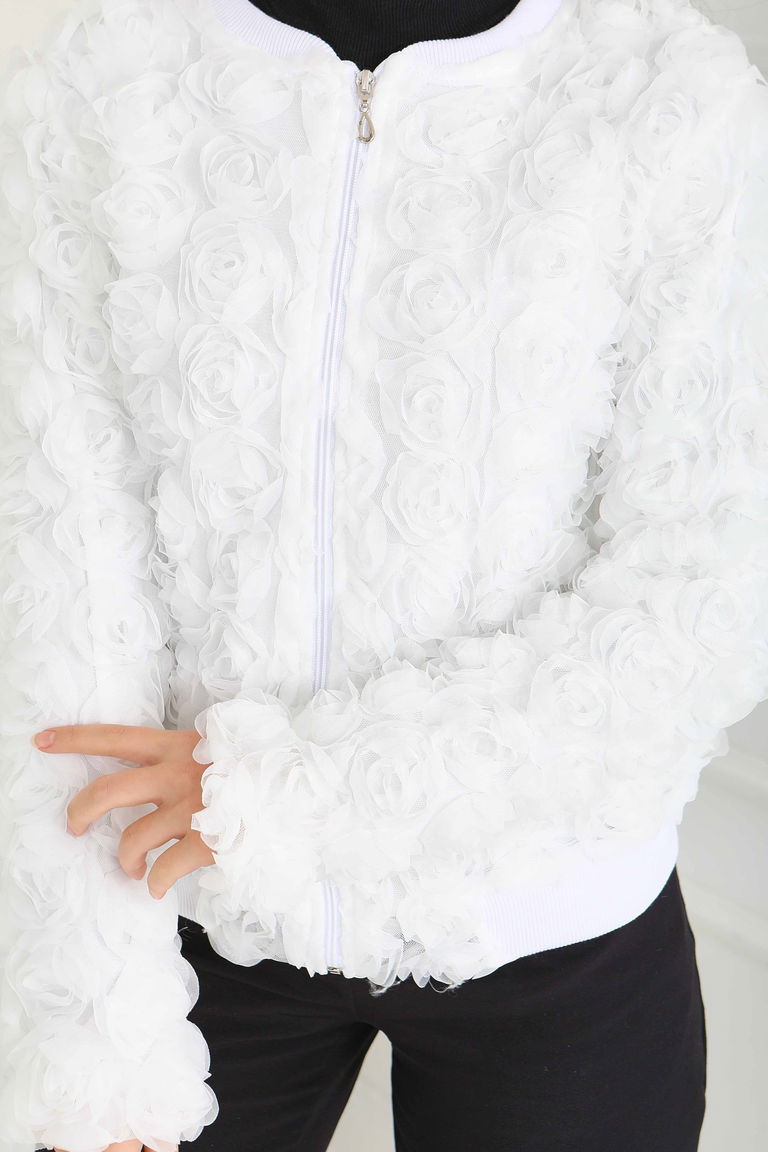 Güllü Tül Mont - 28014-BEYAZ - TOFİSA