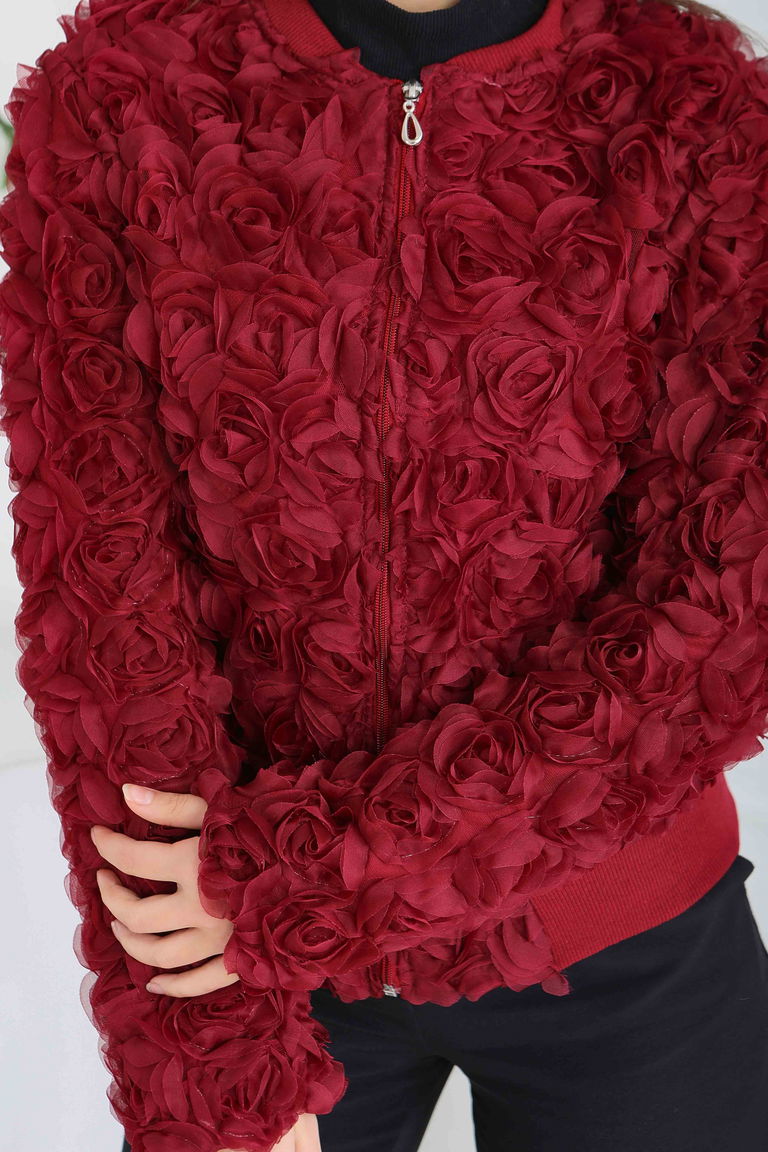 Güllü Tül Mont - 28014-BORDO - TOFİSA