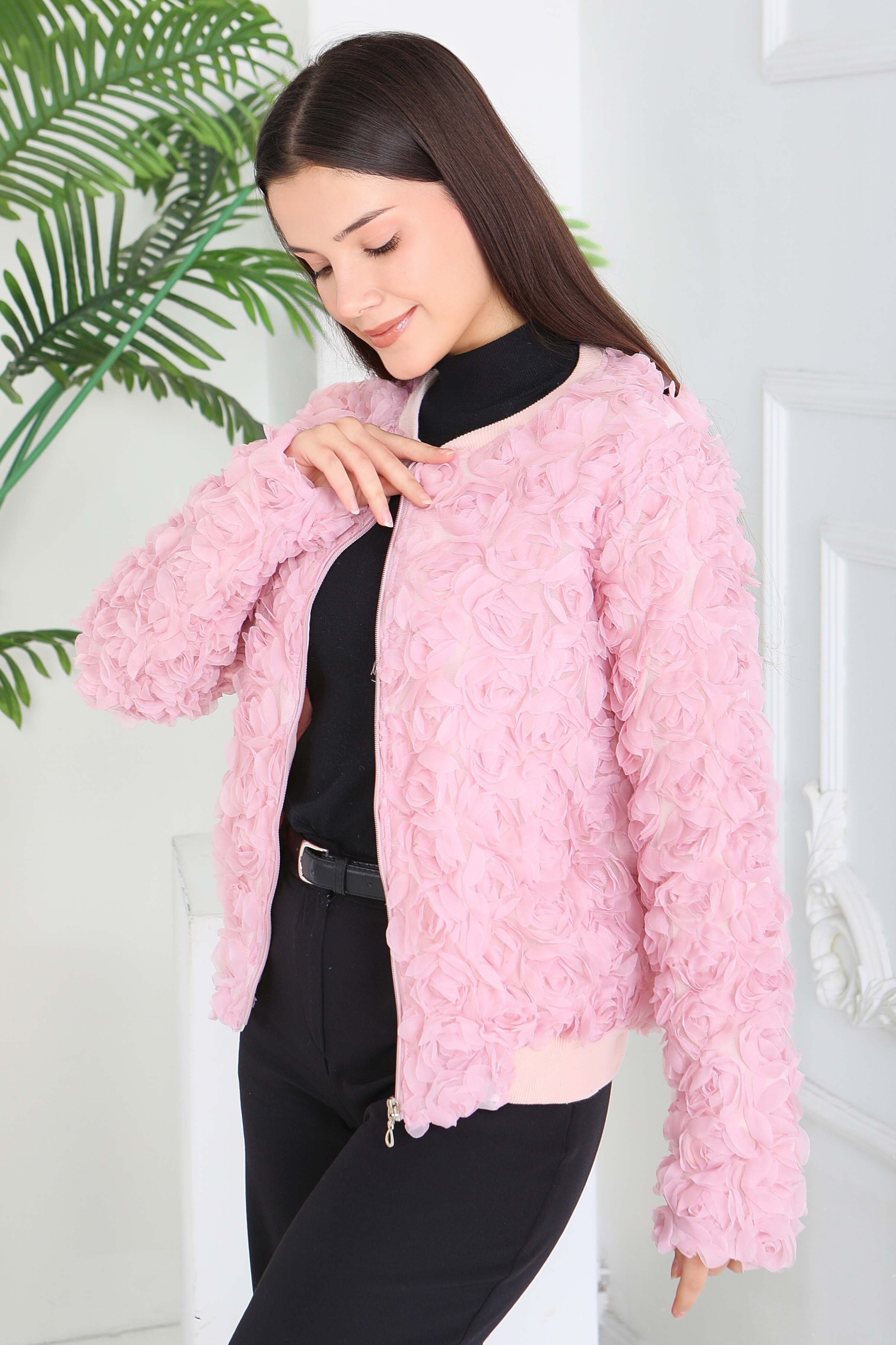 Güllü Tül Mont - 28014-PEMBE - 2