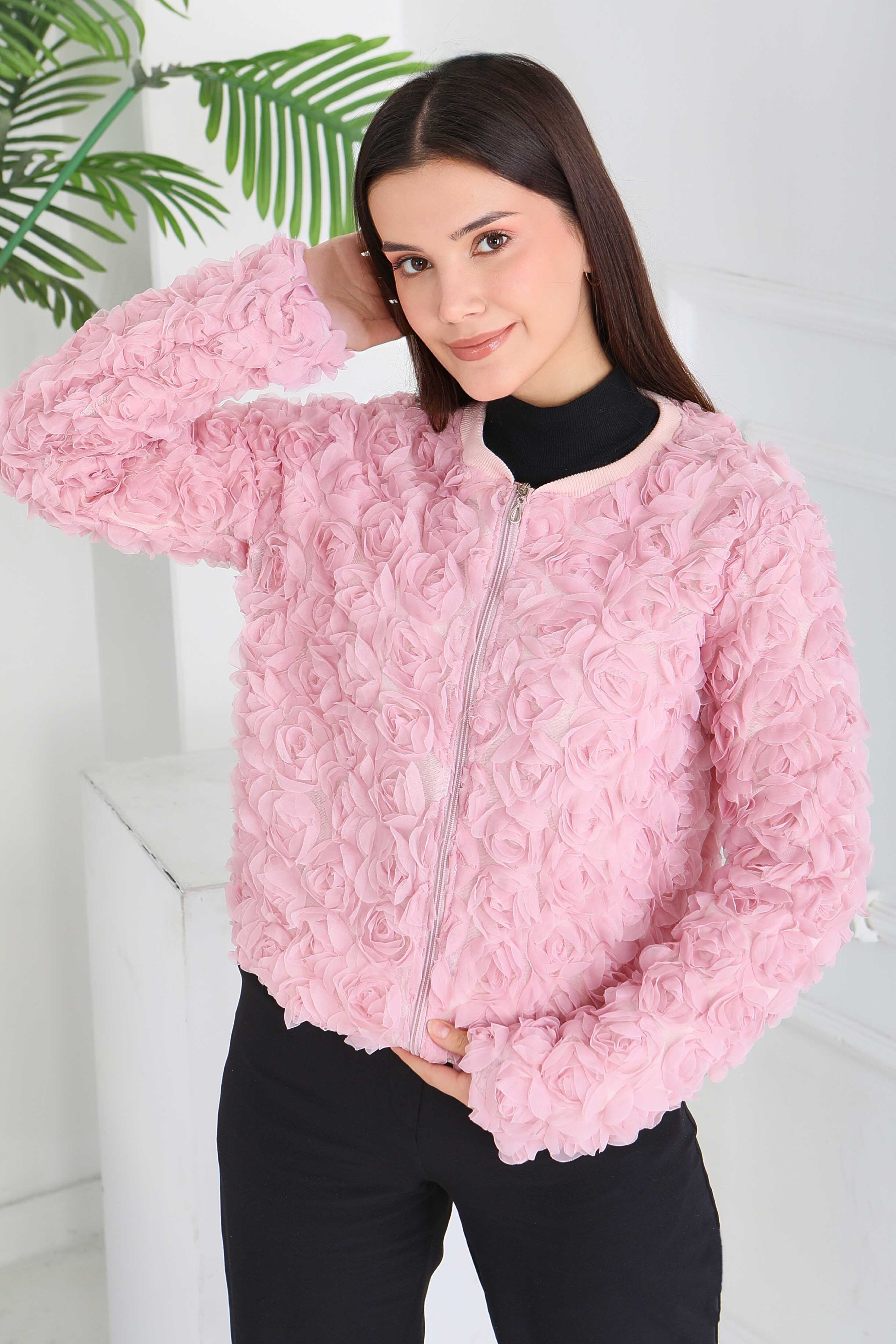 Güllü Tül Mont - 28014-PEMBE - 1