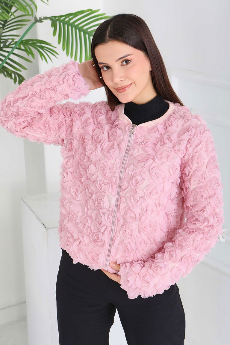 Güllü Tül Mont - 28014-PEMBE - TOFİSA