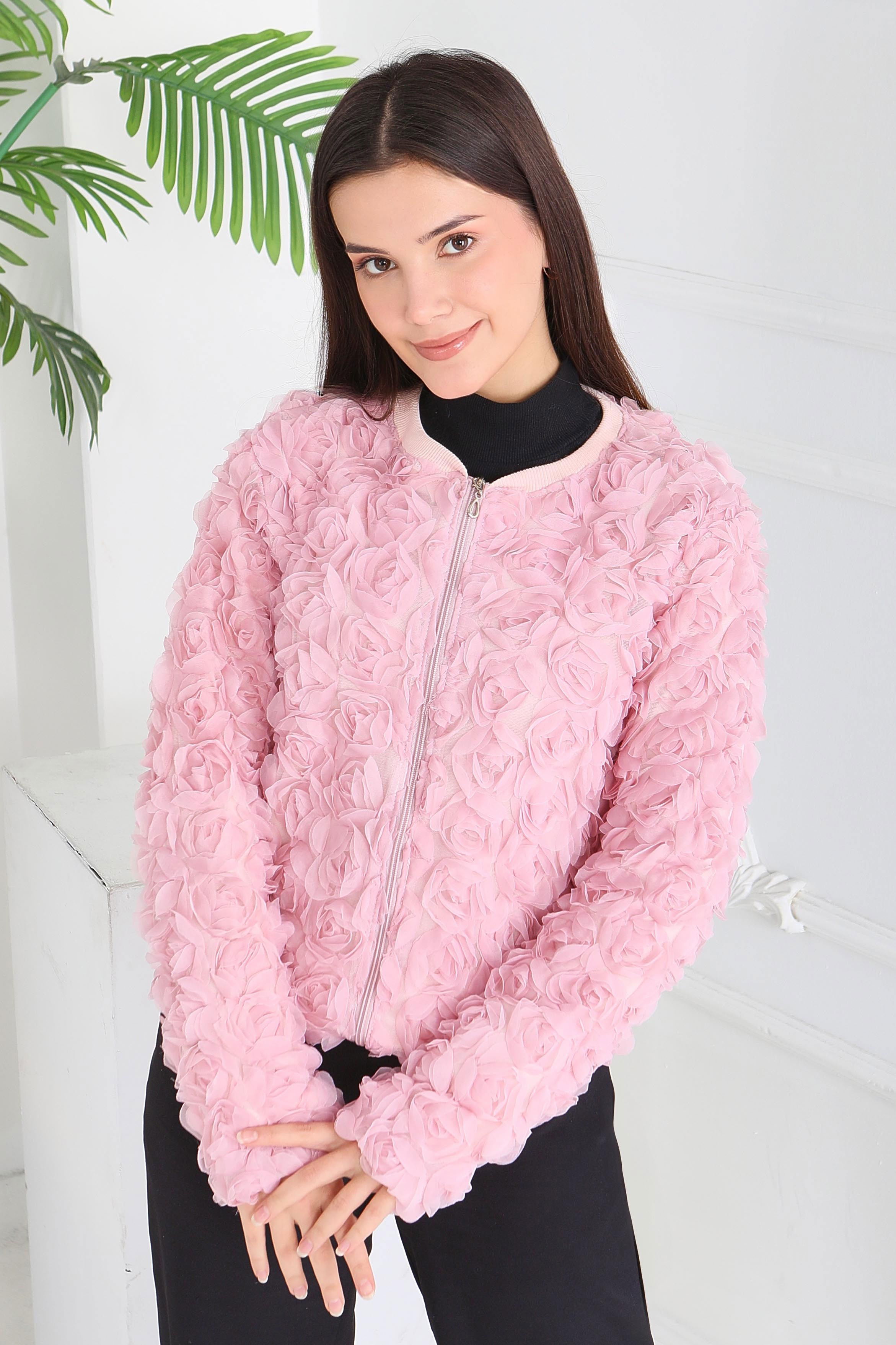 Güllü Tül Mont - 28014-PEMBE - 3