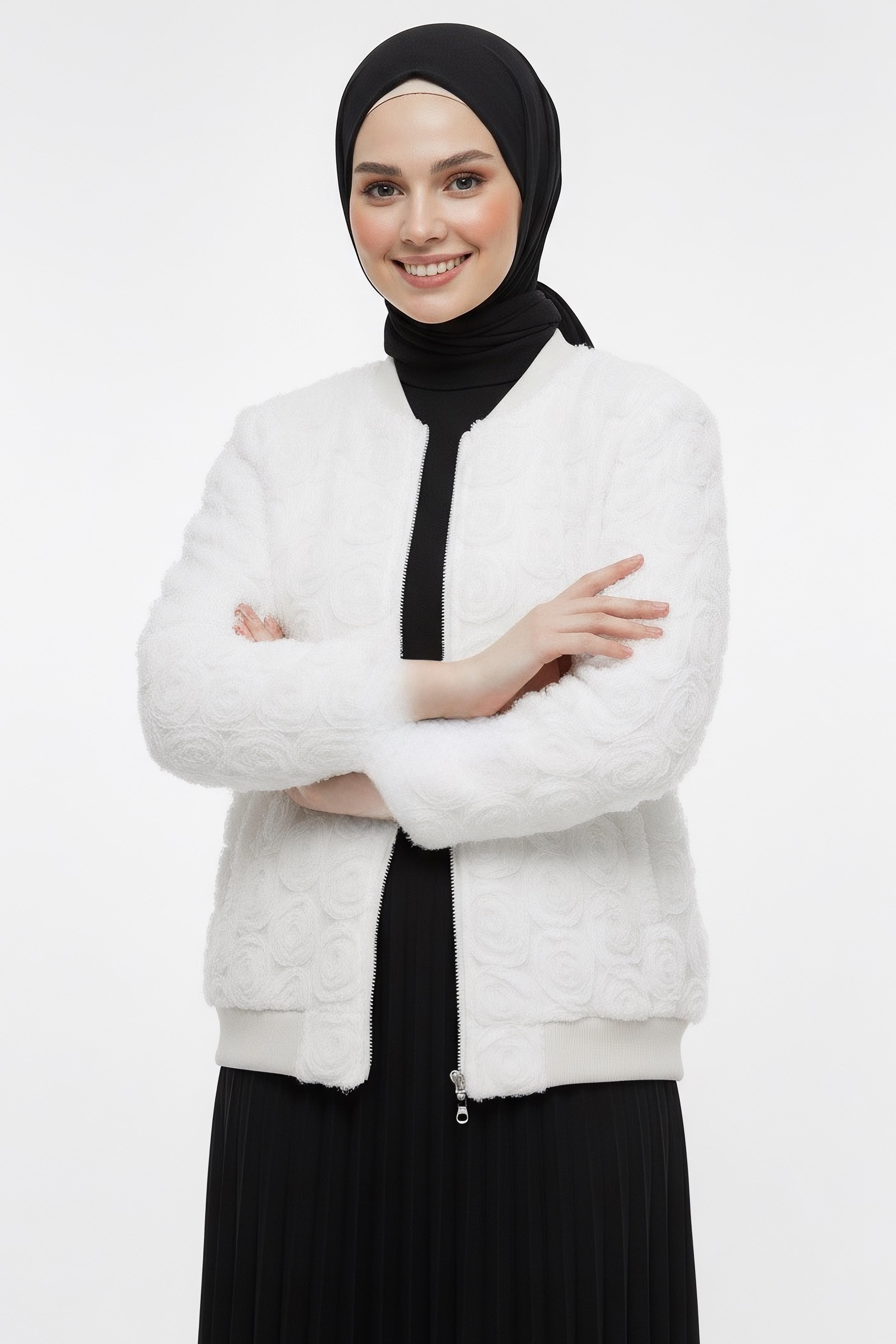 Güllü Tül Mont - 28026-BEYAZ - 1