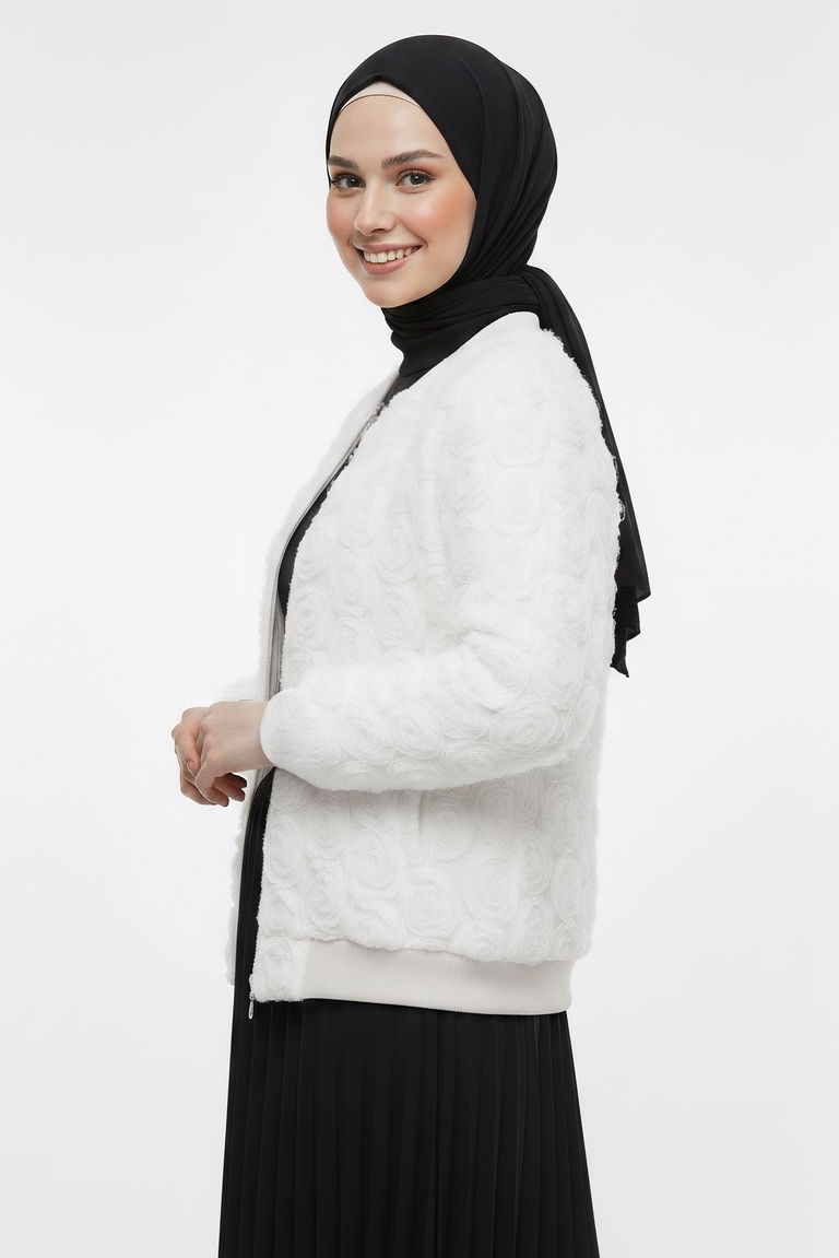 Güllü Tül Mont - 28026-BEYAZ - TOFİSA