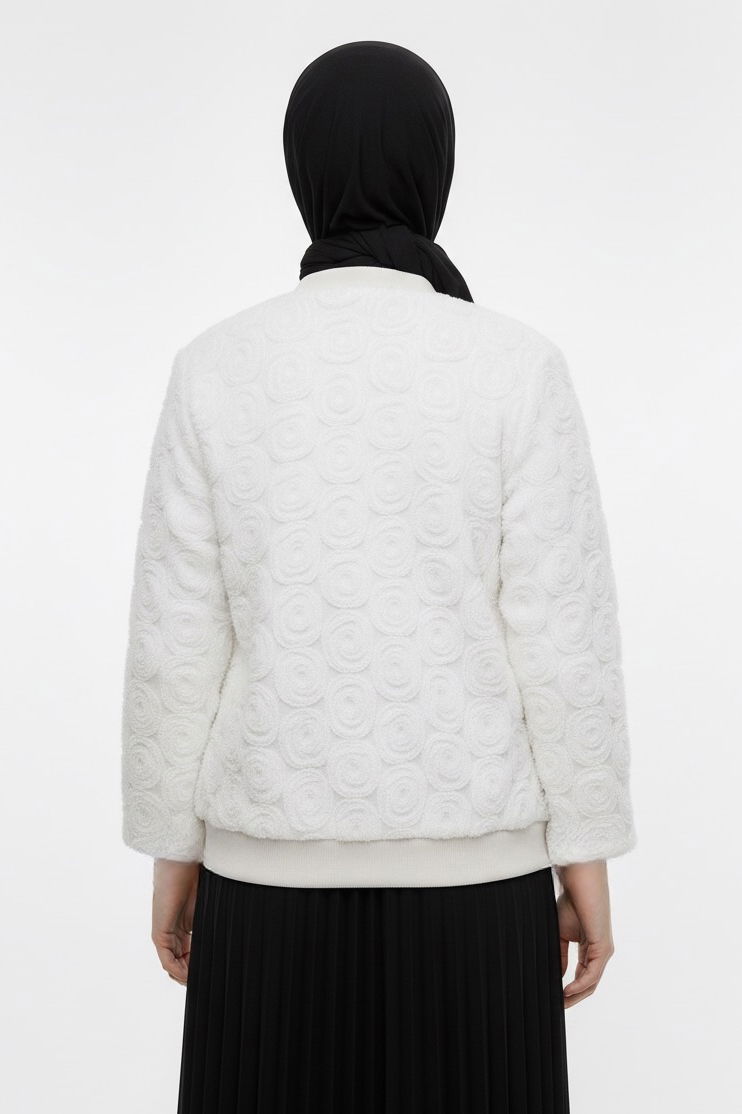 Güllü Tül Mont - 28026-BEYAZ - 3