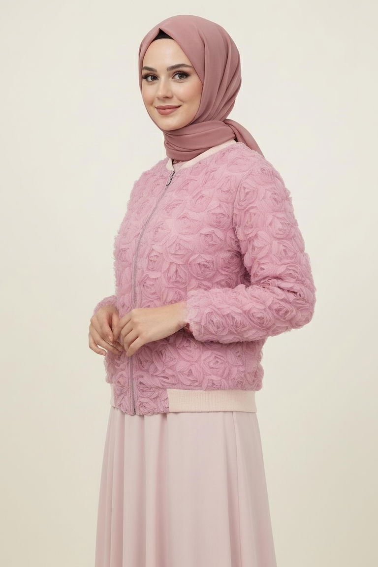 Güllü Tül Mont - 28026-PEMBE - TOFİSA