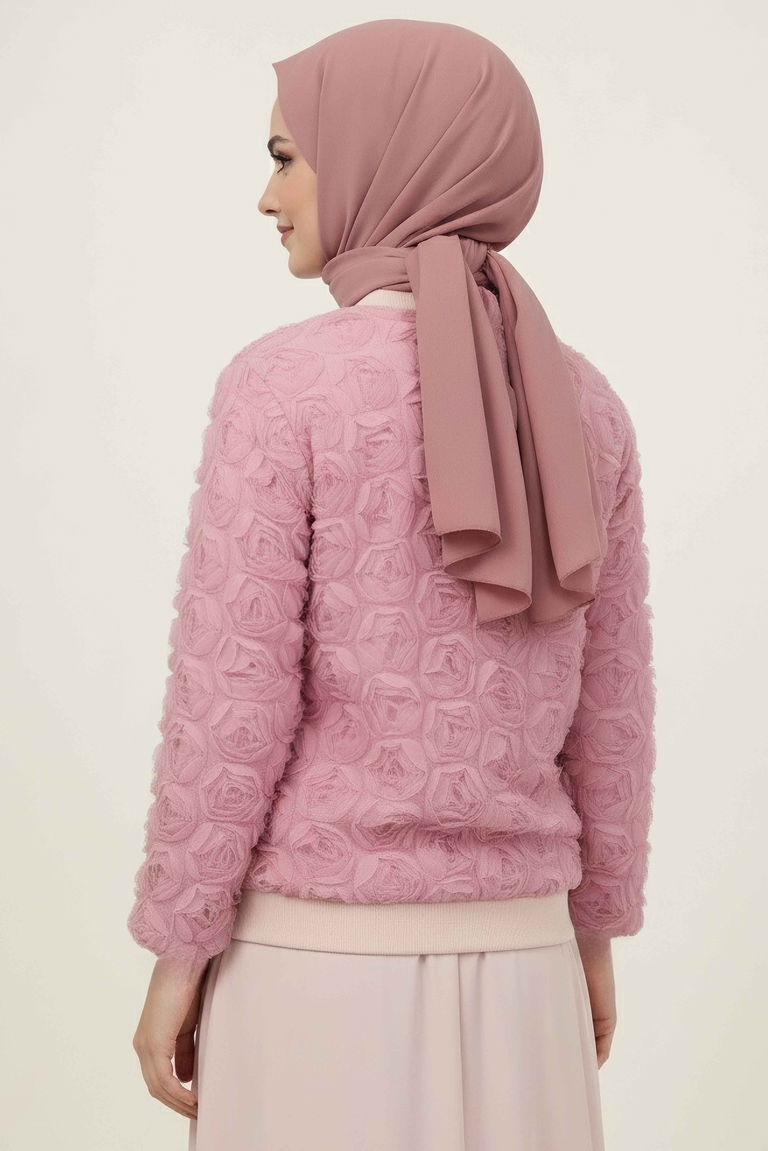 Güllü Tül Mont - 28026-PEMBE - TOFİSA