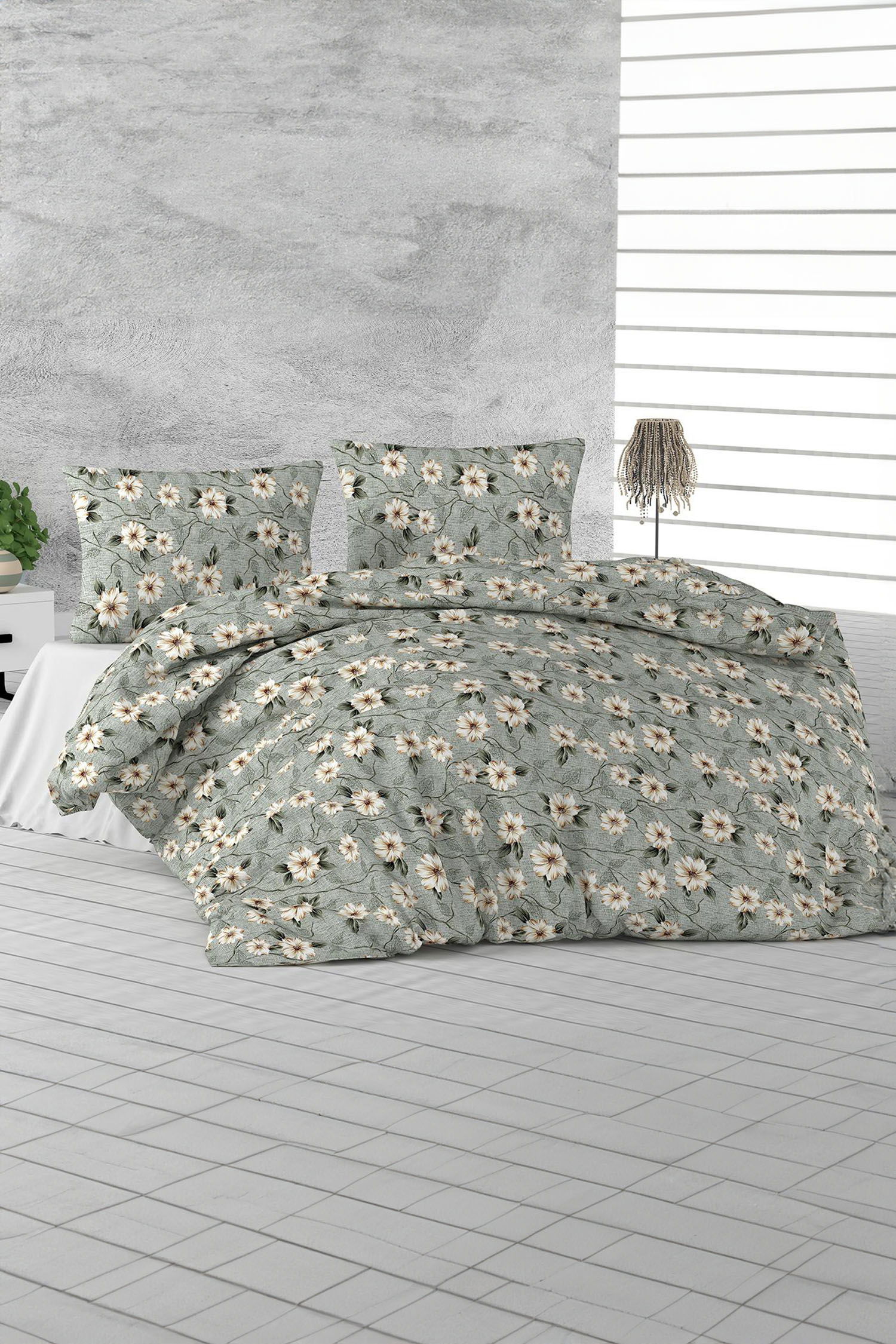 Haki Çift Kişilik Nevresim Seti - 25352 - 1