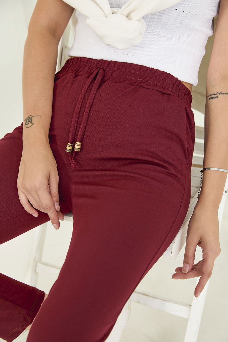Havuç Pantolon Bordo - 27076 - TOFİSA
